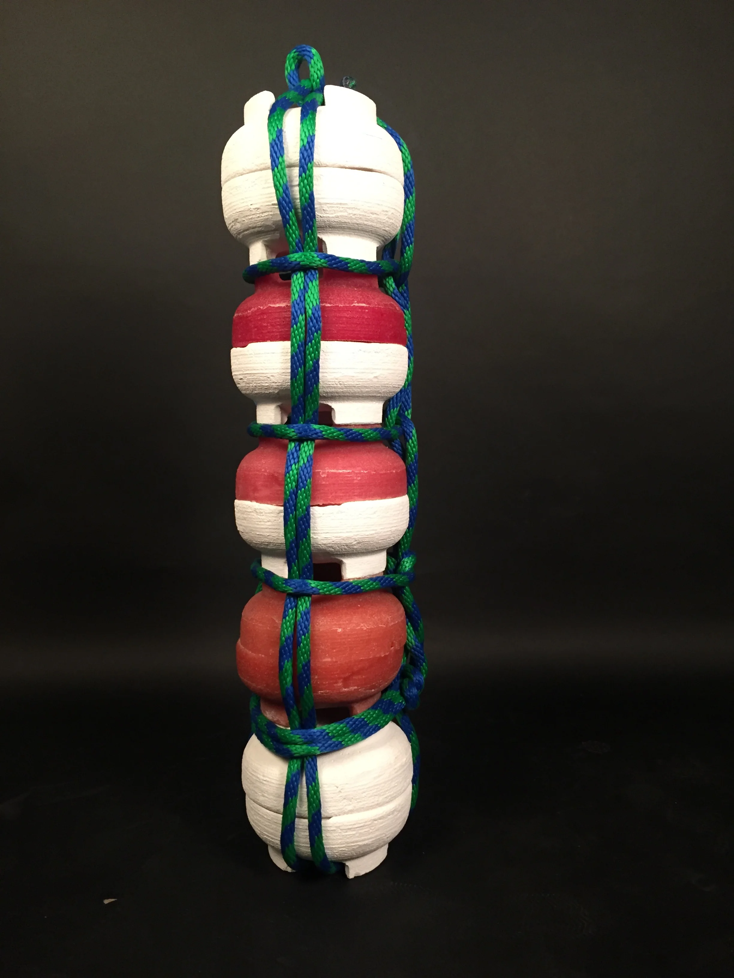  Cast plaster and wax.&nbsp; 