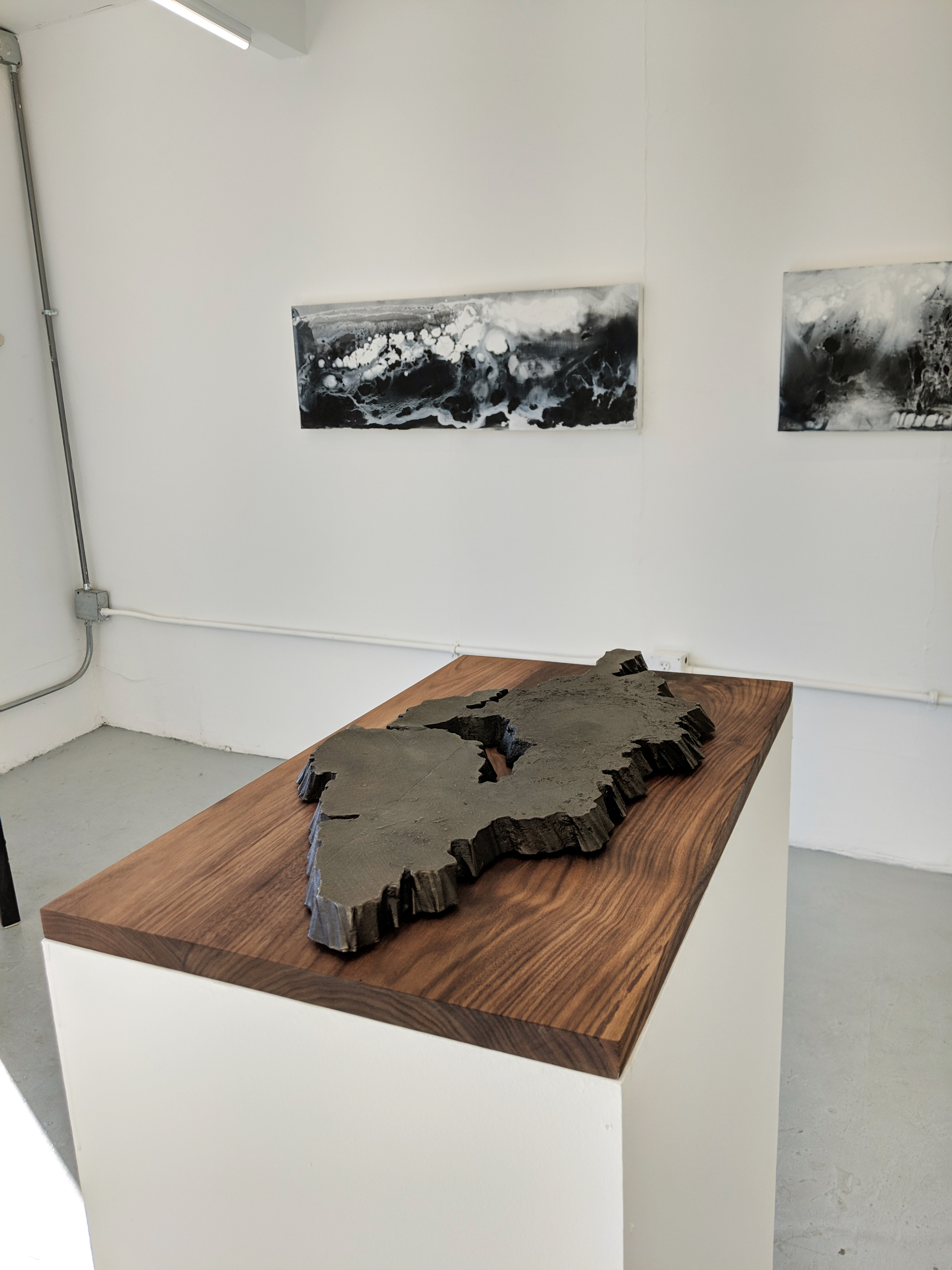   2700° , Cast iron on walnut, 2018  25% goes to  Help of Ojai  