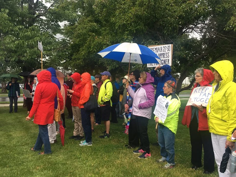 Protesting at ICE Office in Burlington MA - June 2018