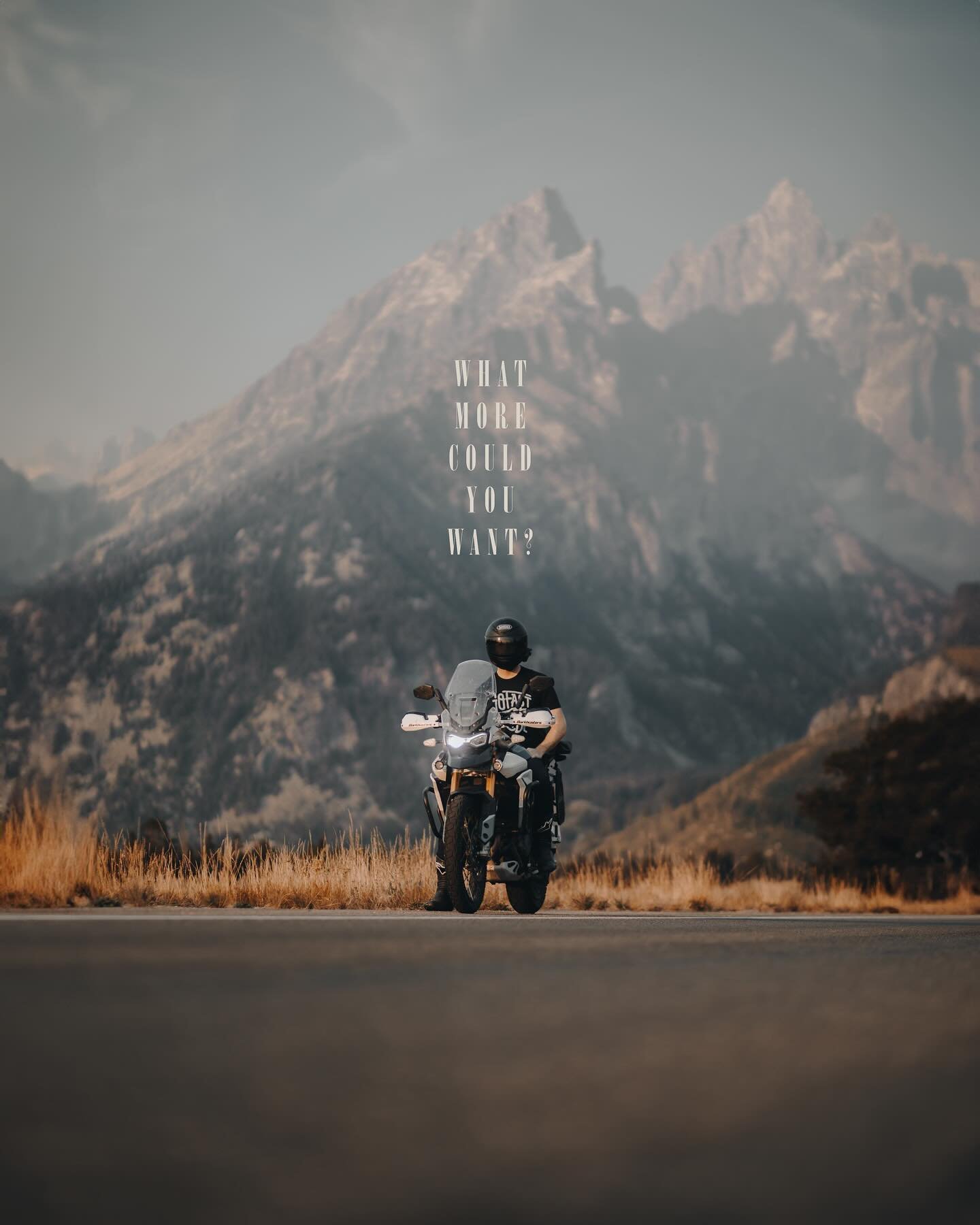 Some days, most days actually, all I wanna do is gather a few friends, pack up our bikes, pick a direction (preferable towards the mountains), and go. Is that really too much to want for?

#enjoythejourney #motorcycleadventure #roadtrip #grandtetons 