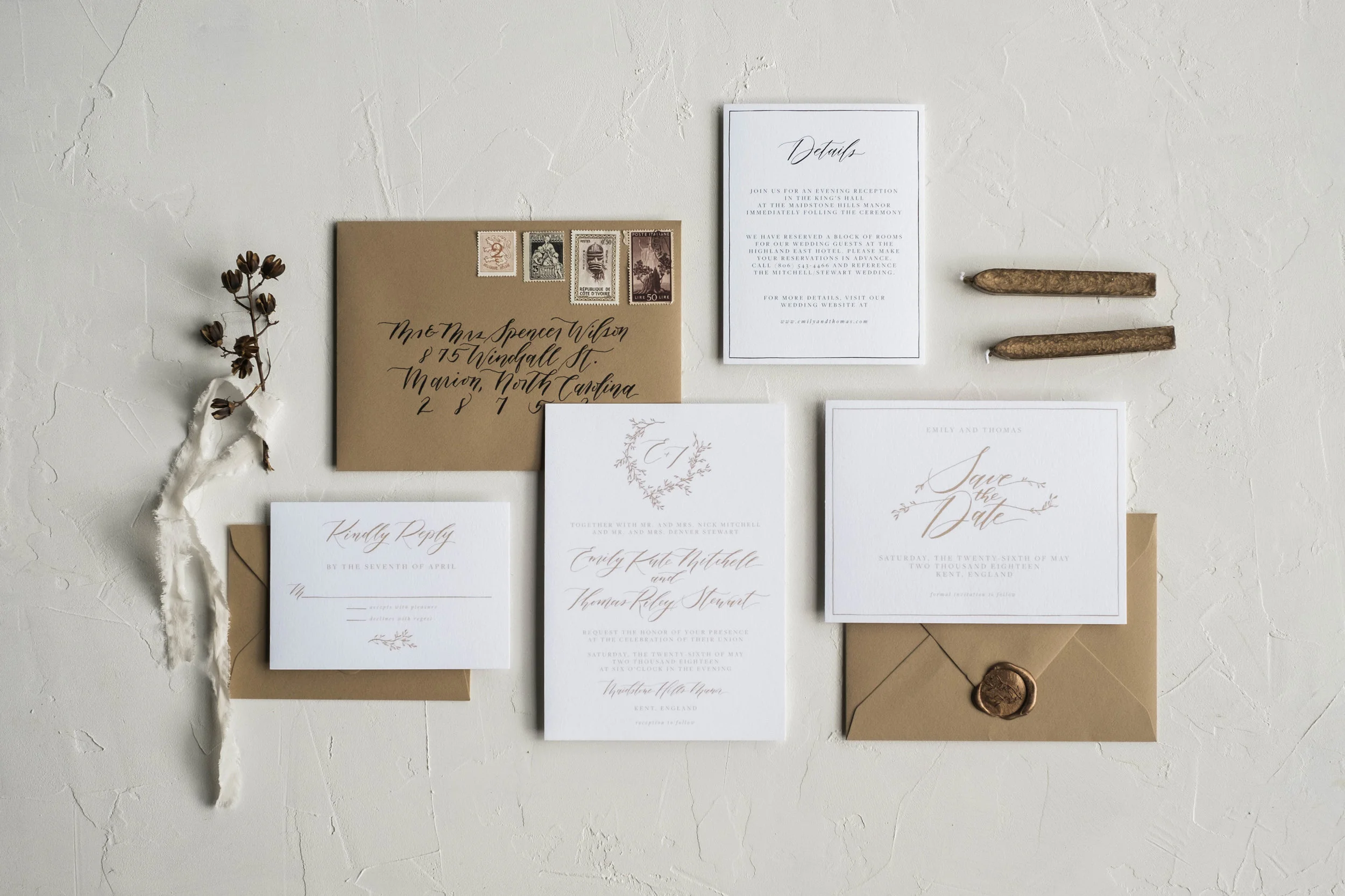 Wedding invitation suite