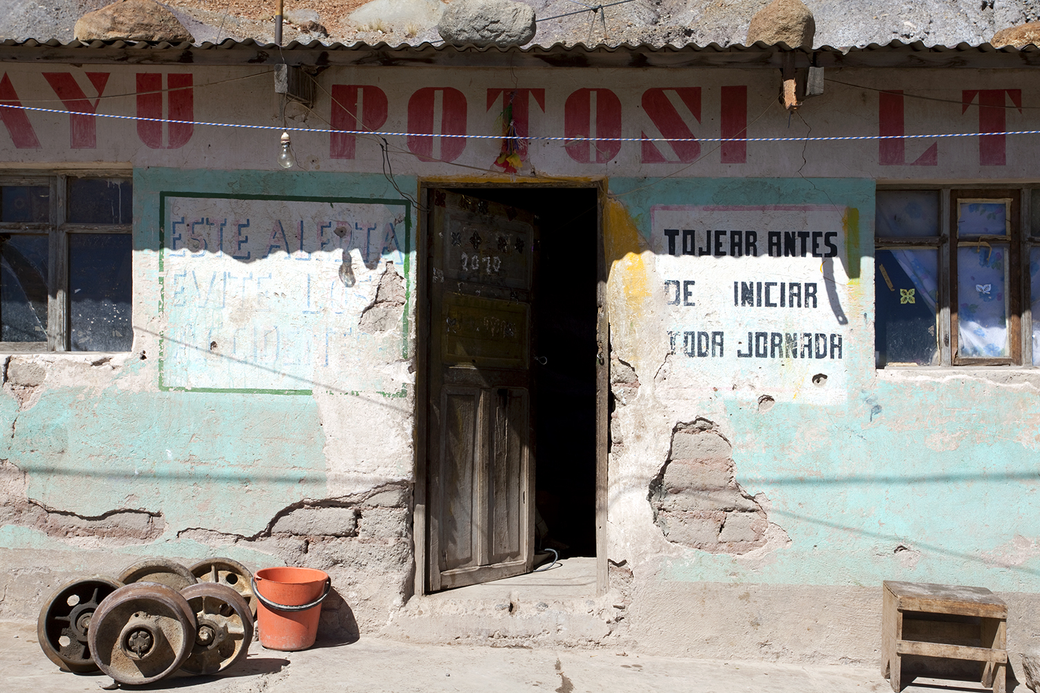  Headquarters of the Kory Mayu Cooperative, on the Cerro Rico.&nbsp; 