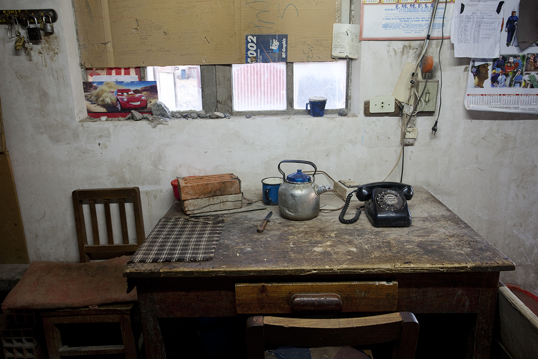 An office at one of the bigger mineral processing mills in Potosi. 