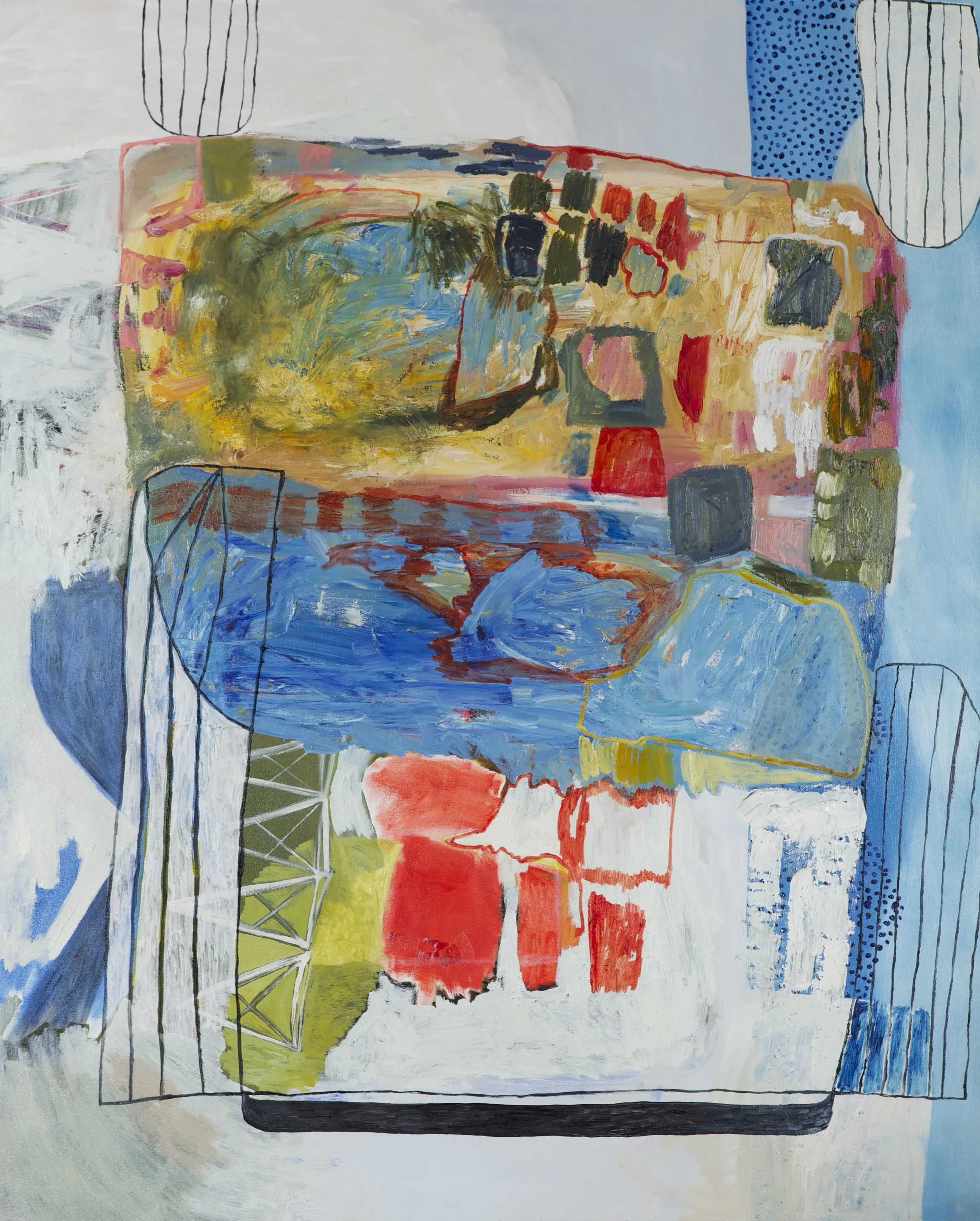 acrylic and oil on canvas 60" x 48" 2014
