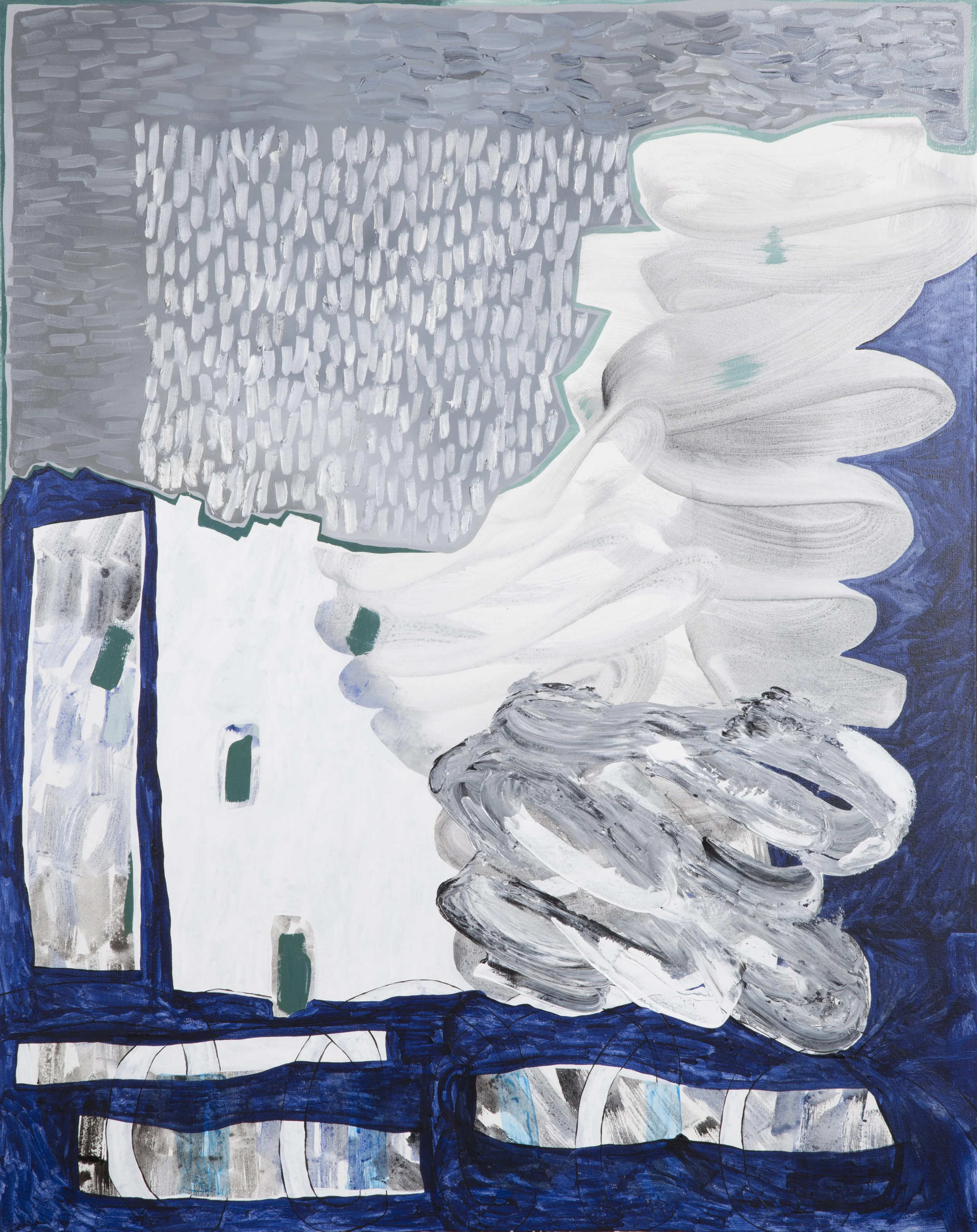 acrylic and oil on canvas 60" x 48" 2016