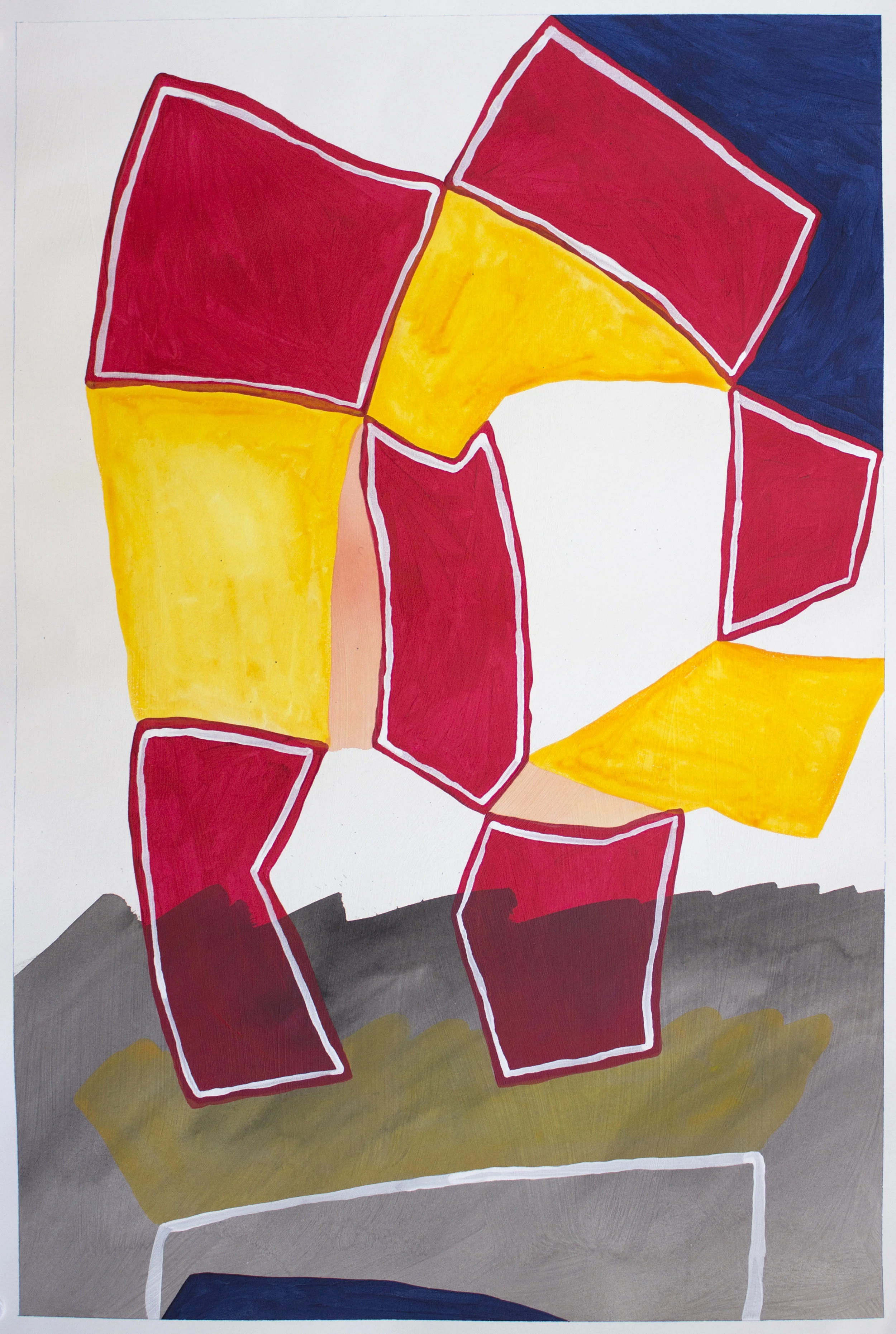 acrylic on paper 22" x 15" 2016