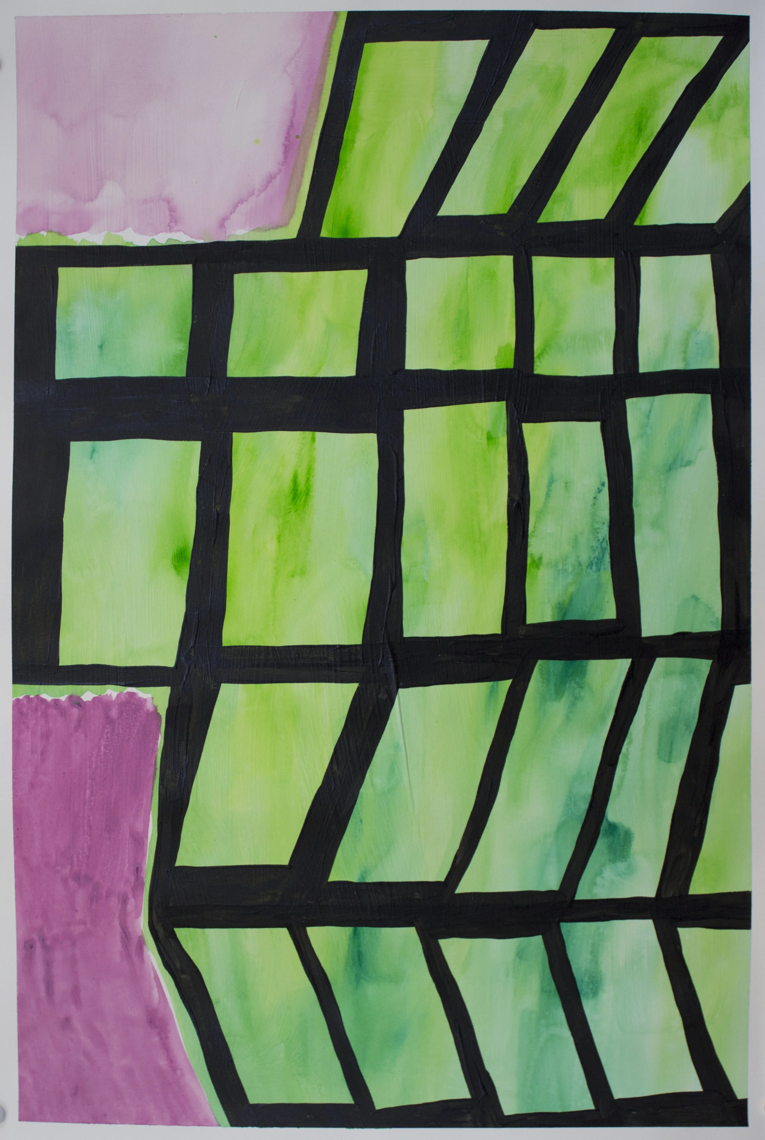 acrylic on paper 22" x 15" 2016