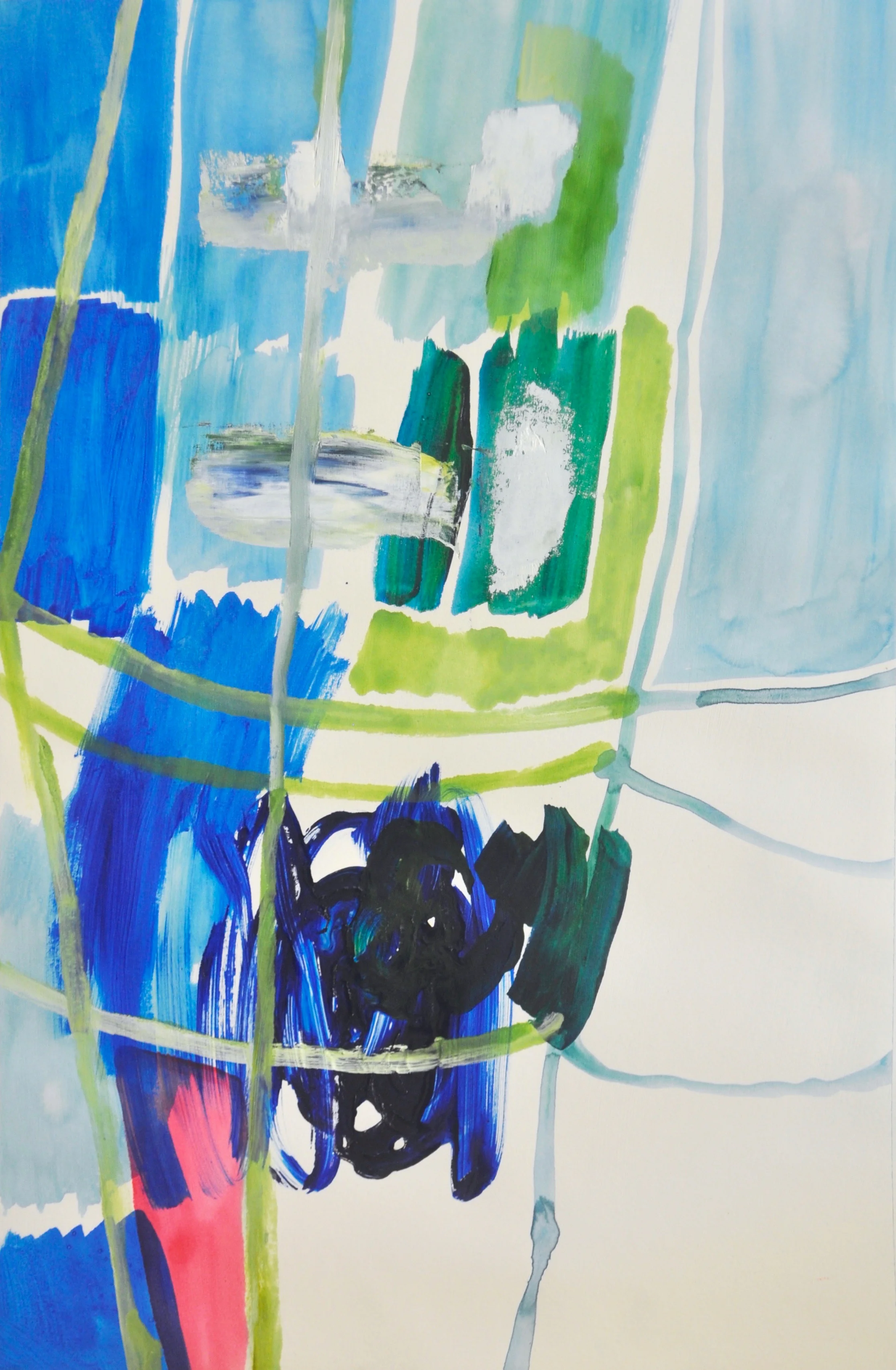 acrylic on paper 22" x 15" 2016