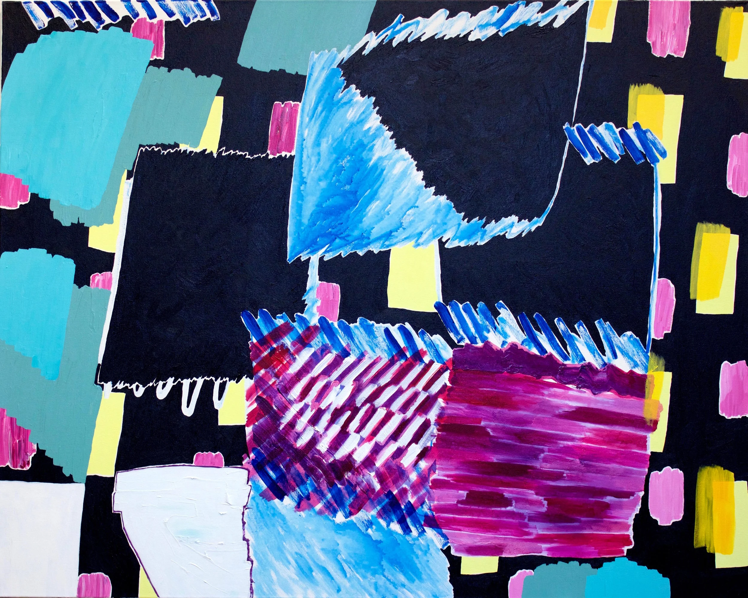 acrylic and oil on canvas 48" x 60" 2017