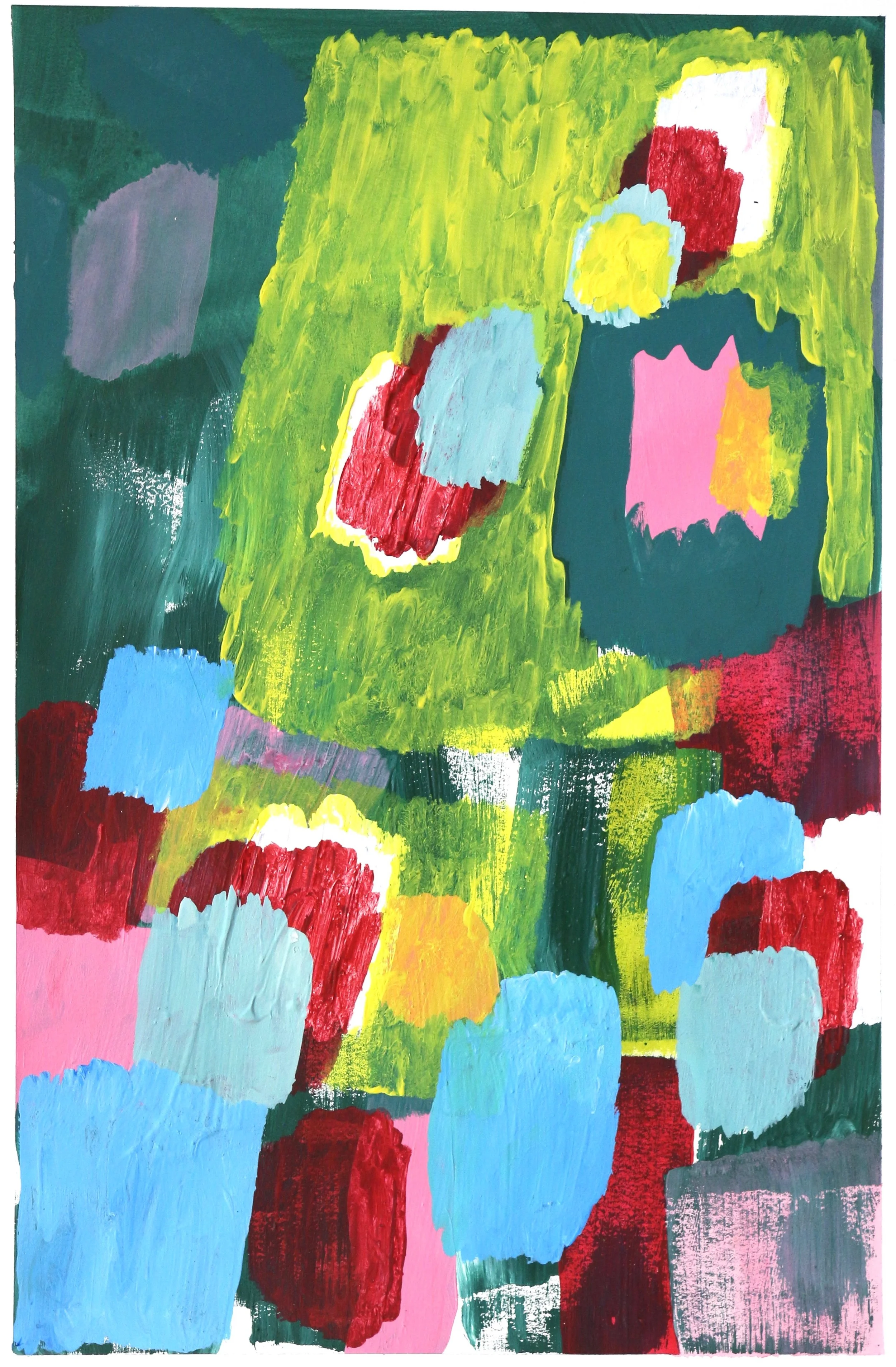acrylic on paper 22" x 15" 2017