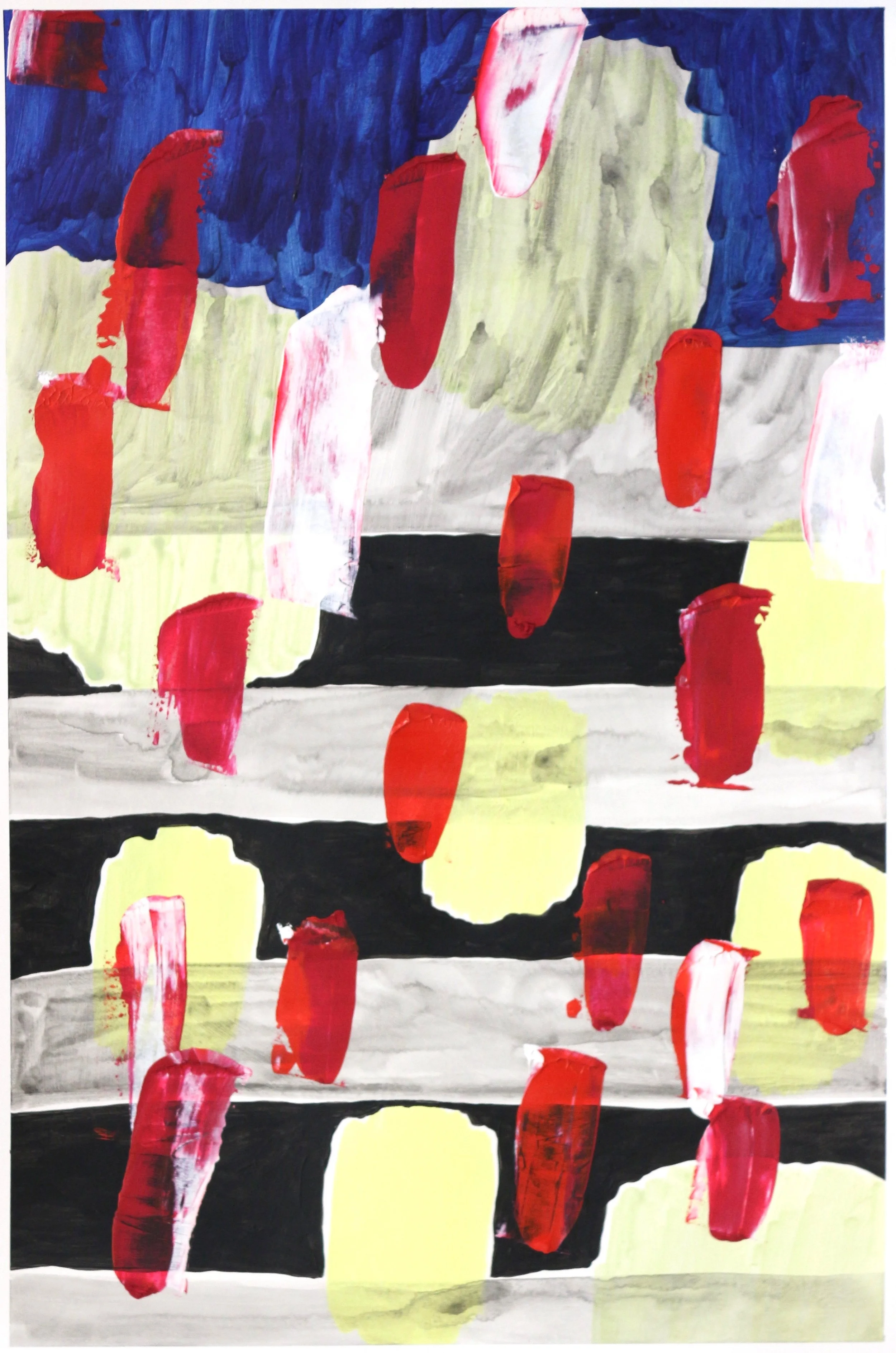 acrylic on paper 22" x 15" 2017