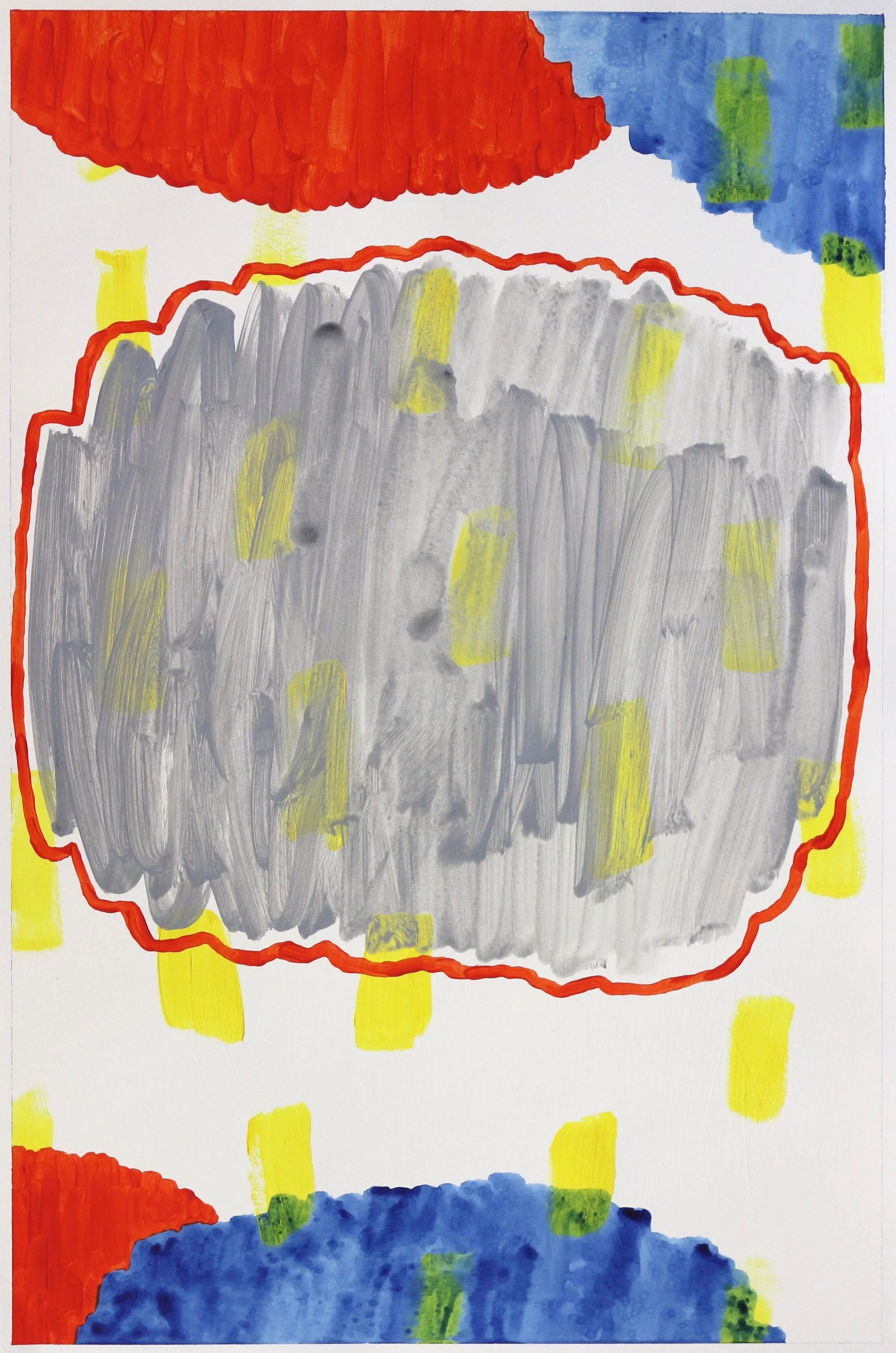 acrylic on paper 22" x 15" 2017