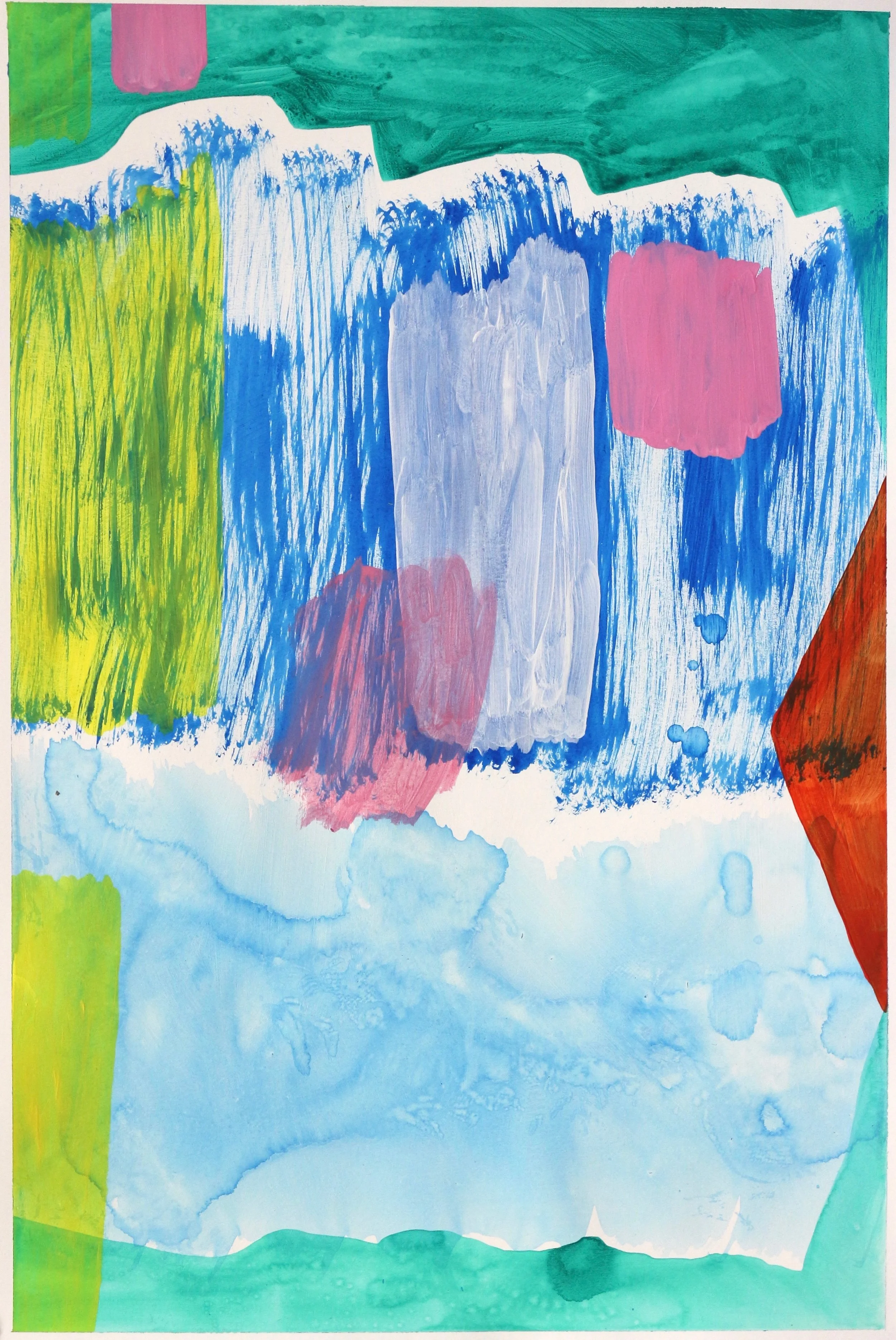 acrylic on paper 22" x 15" 2017