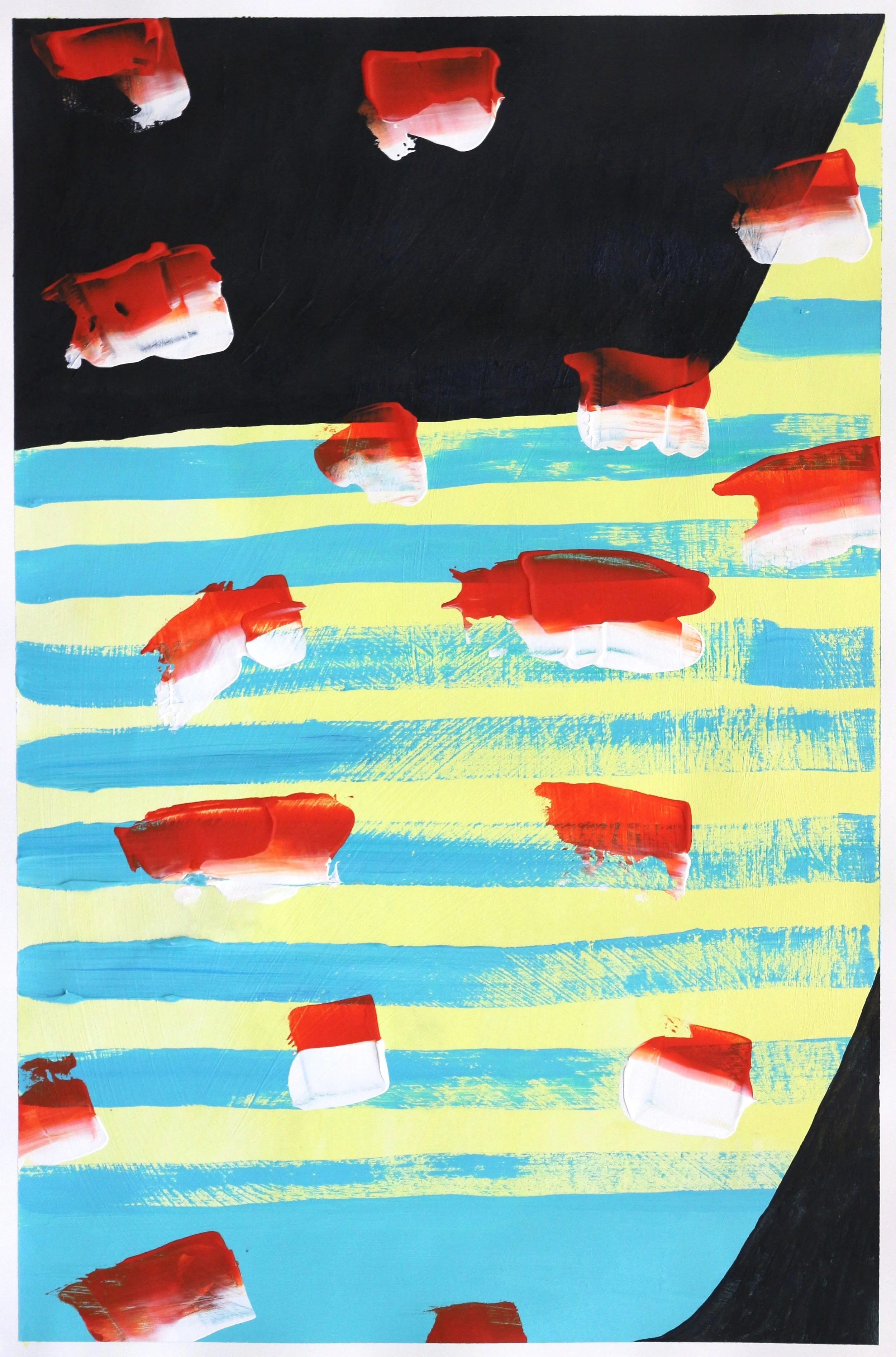 acrylic on paper 22" x 15" 2017