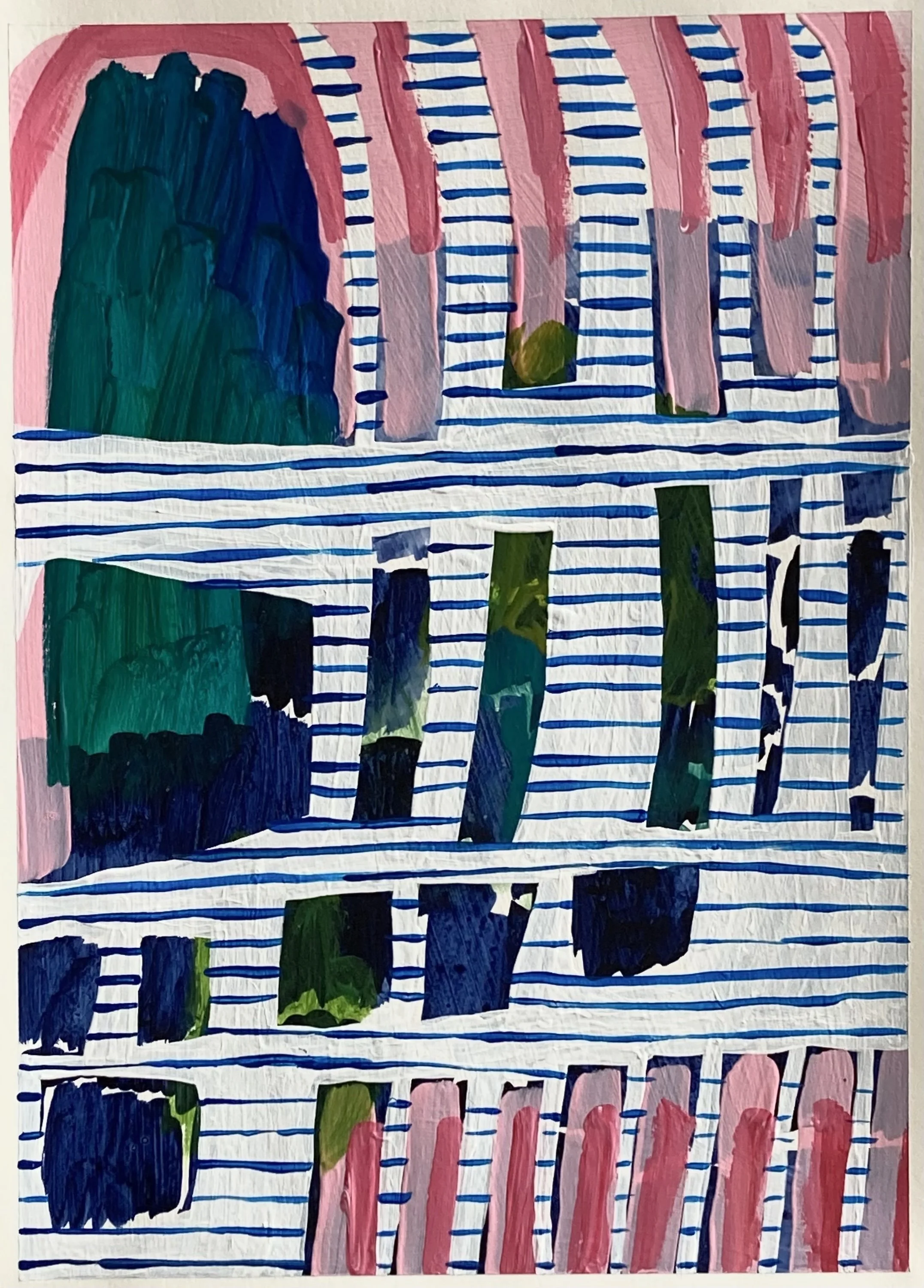  acrylic on paper  15” x 11”  2025 