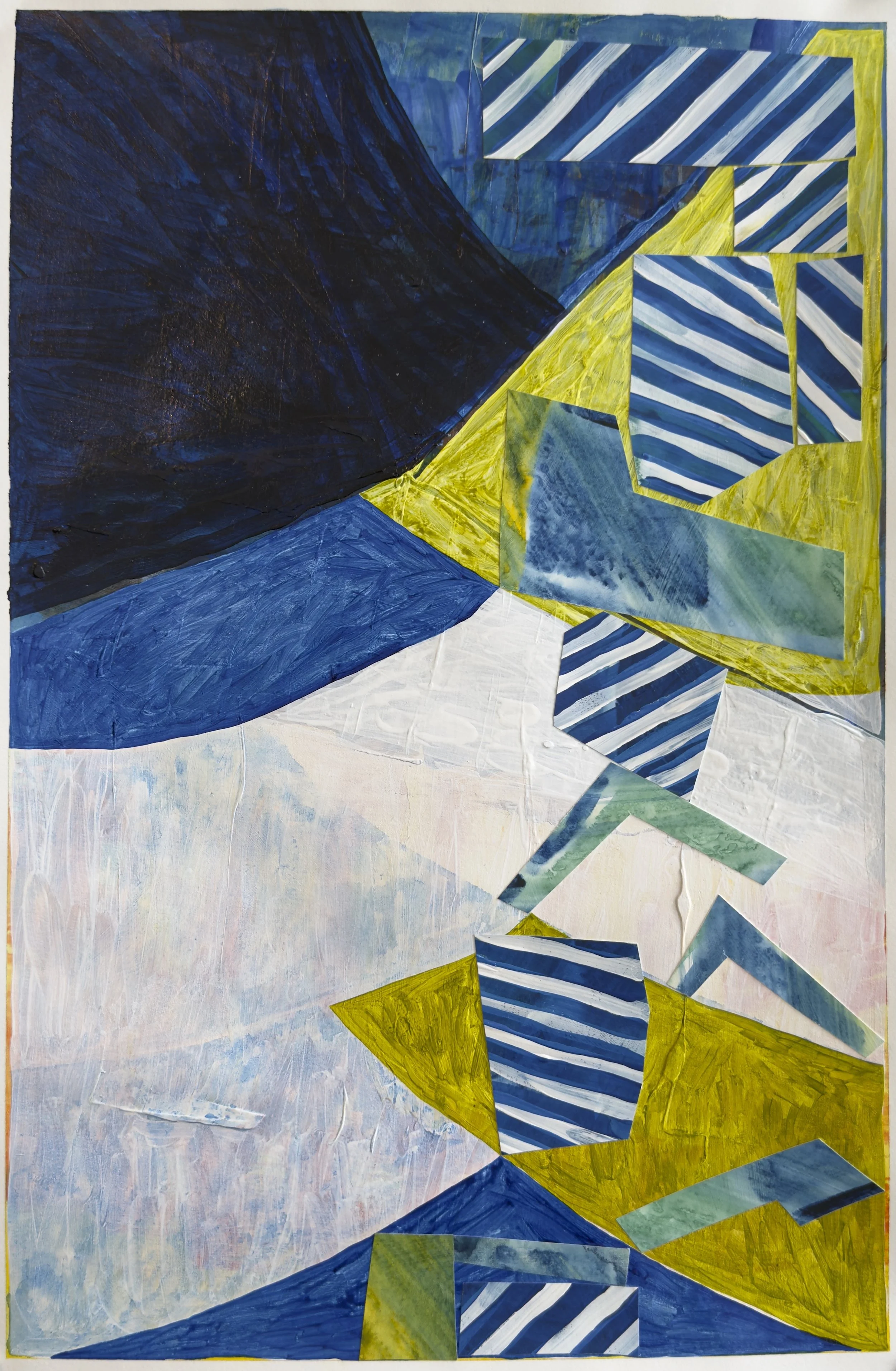  acrylic collage on paper  22” x 15”  2025 