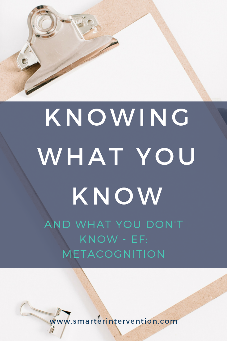 Knowing what you know and what you don't know