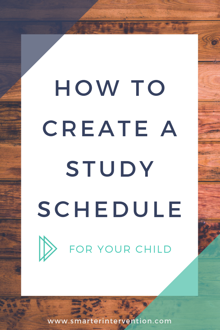 Study schedule