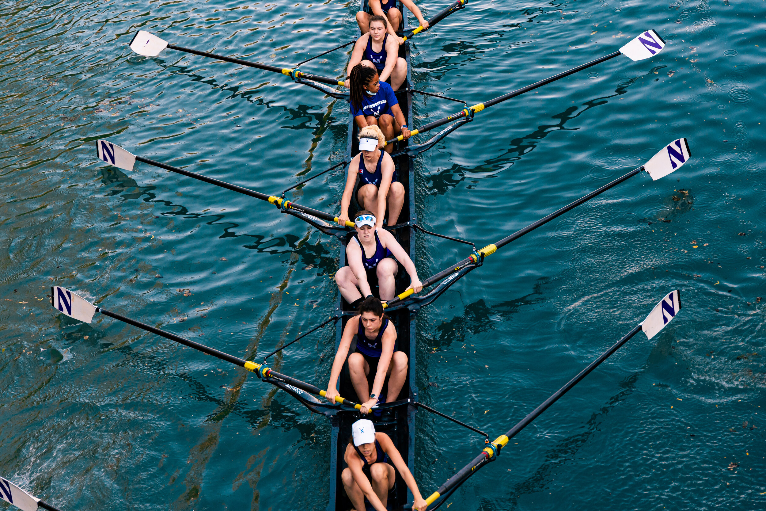 Northwestern's club rowing team competes at the Head of the
