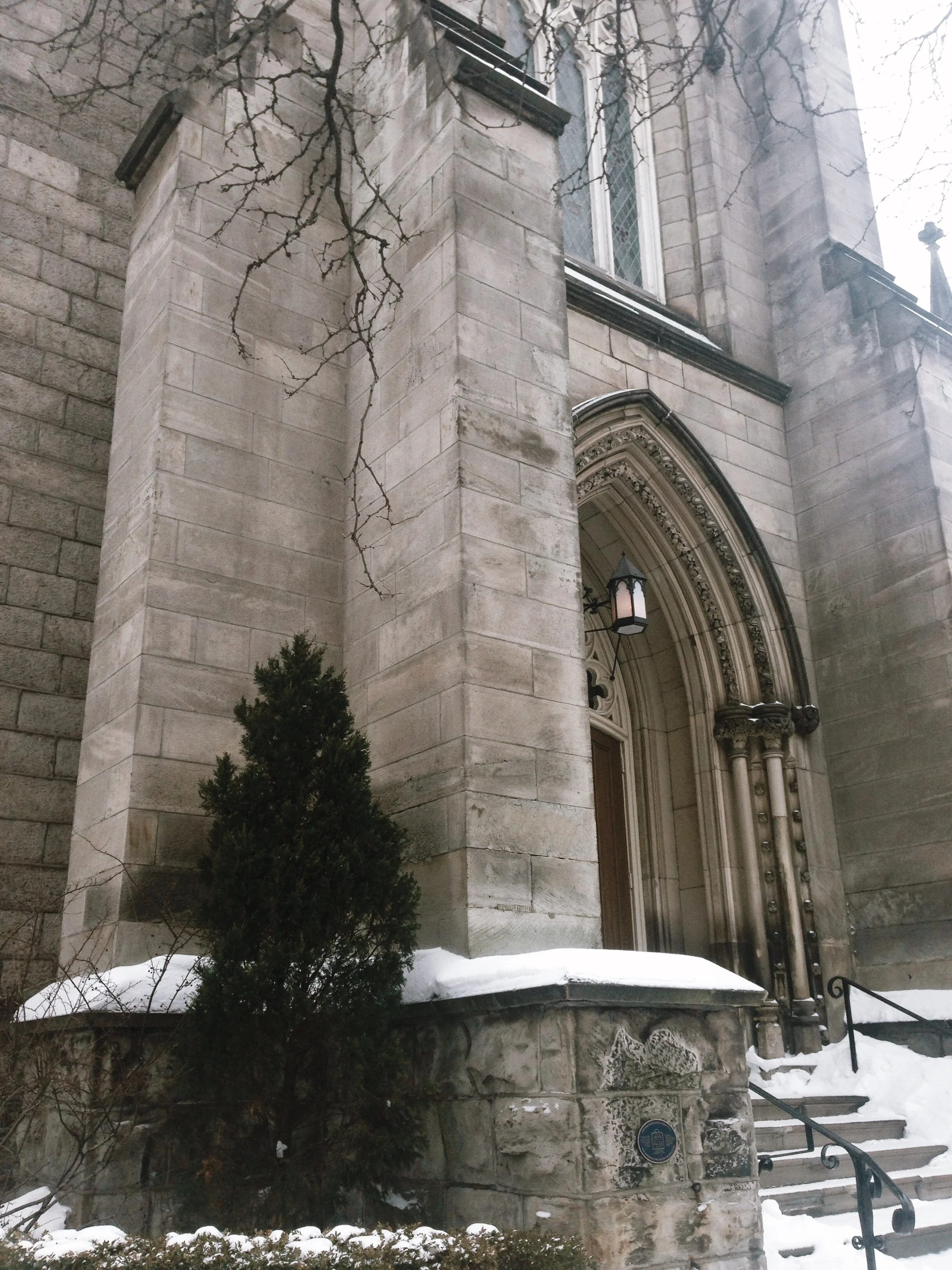 Old Baptist Church on James St. N where I found the dead bird.