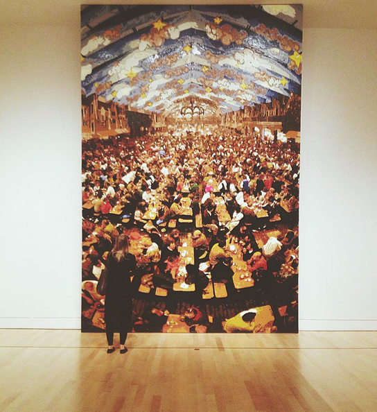 A picture of me taken by my sister from our visit to the AGH yesterday. 