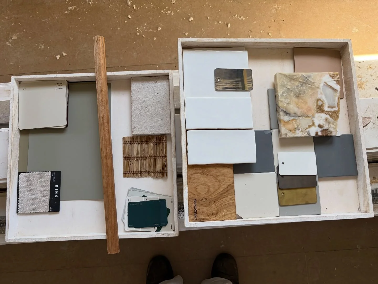 MARCH &bull; Highlights galore!

1, 2 &amp; 3 - Final colour and sample check on site at Margaret St
4 - Cute moment in a clients kitchen planning out the design of a plate rack for some well loved items.
5 - Some @armadilloandco + @milkandsugar.home