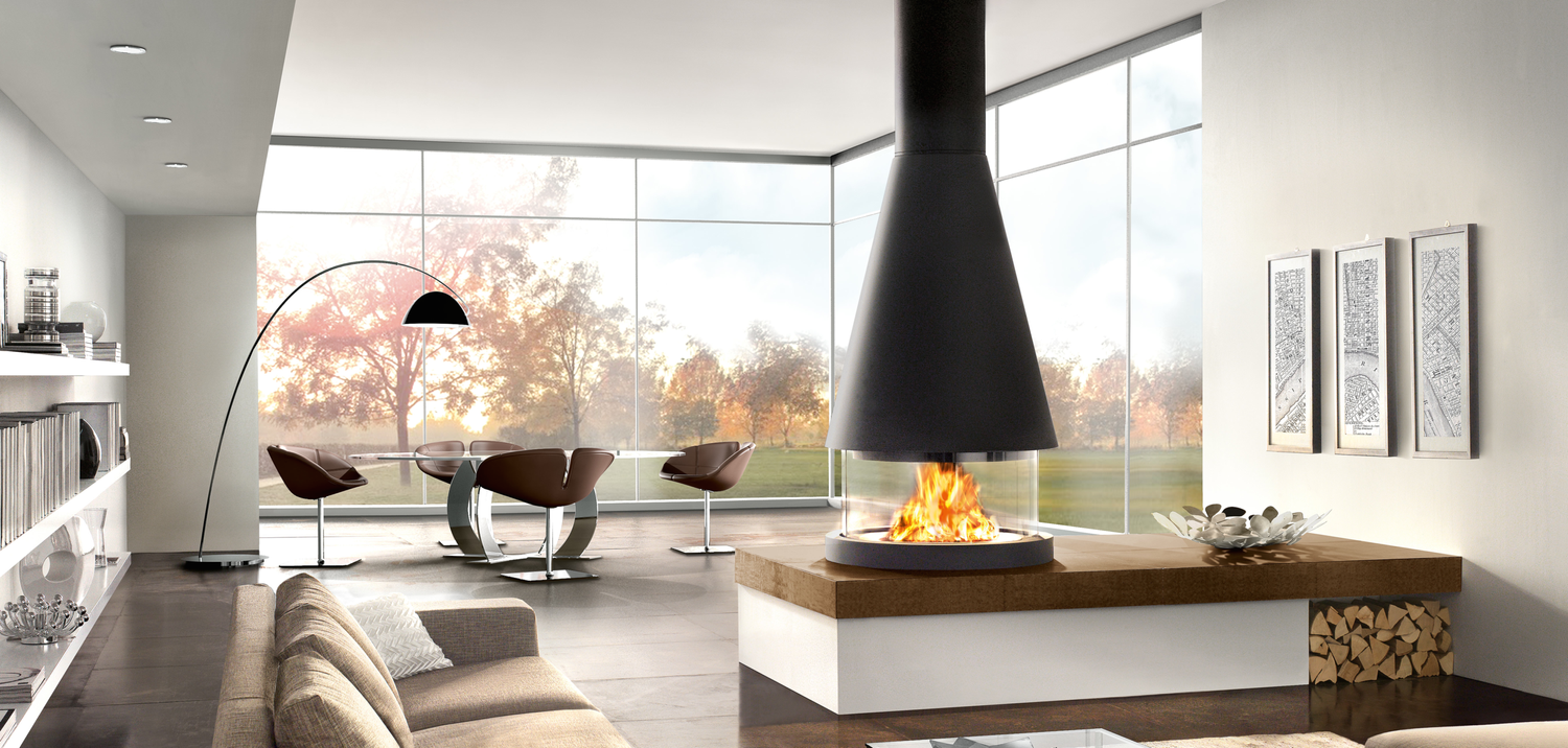 Piazzetta Panoramic Fireplace - 360degree Fire | Concept Fireplaces