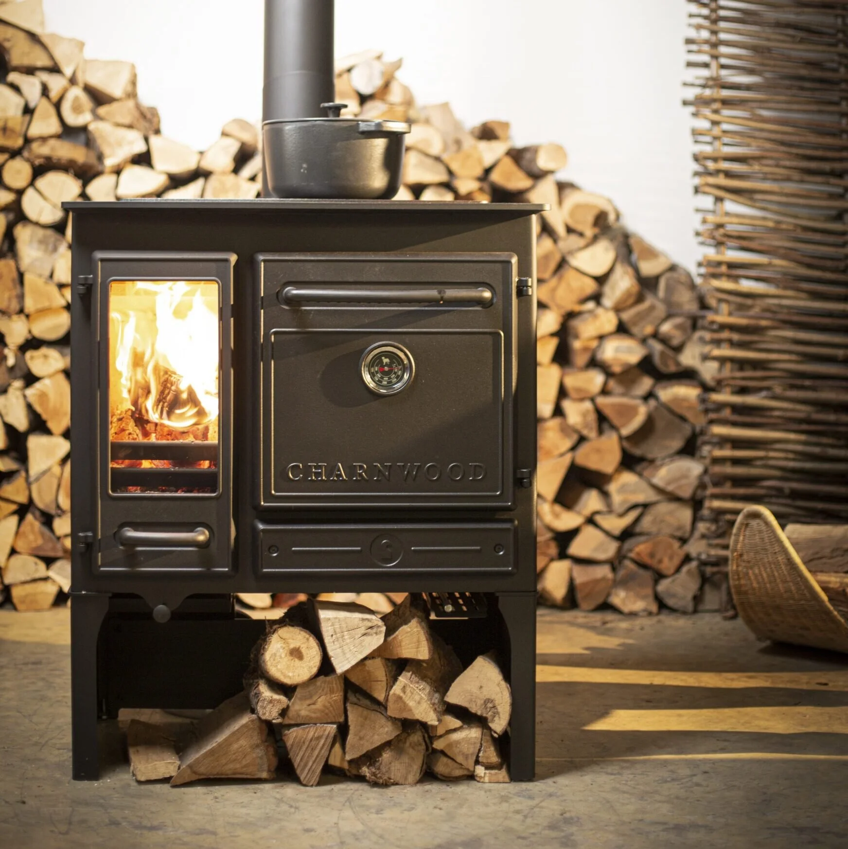 Charnwood Haven — Wood-Fired Range Cooker & Stove (6.6kW)