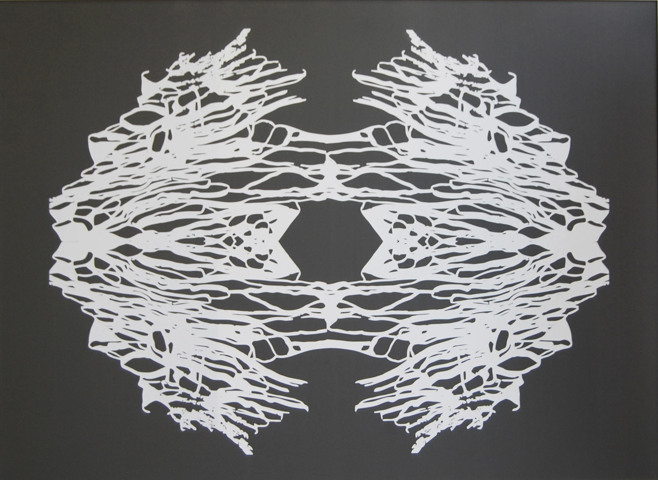 Ahmed Al Faresi, Dreamcatcher , White Ink on Pleather