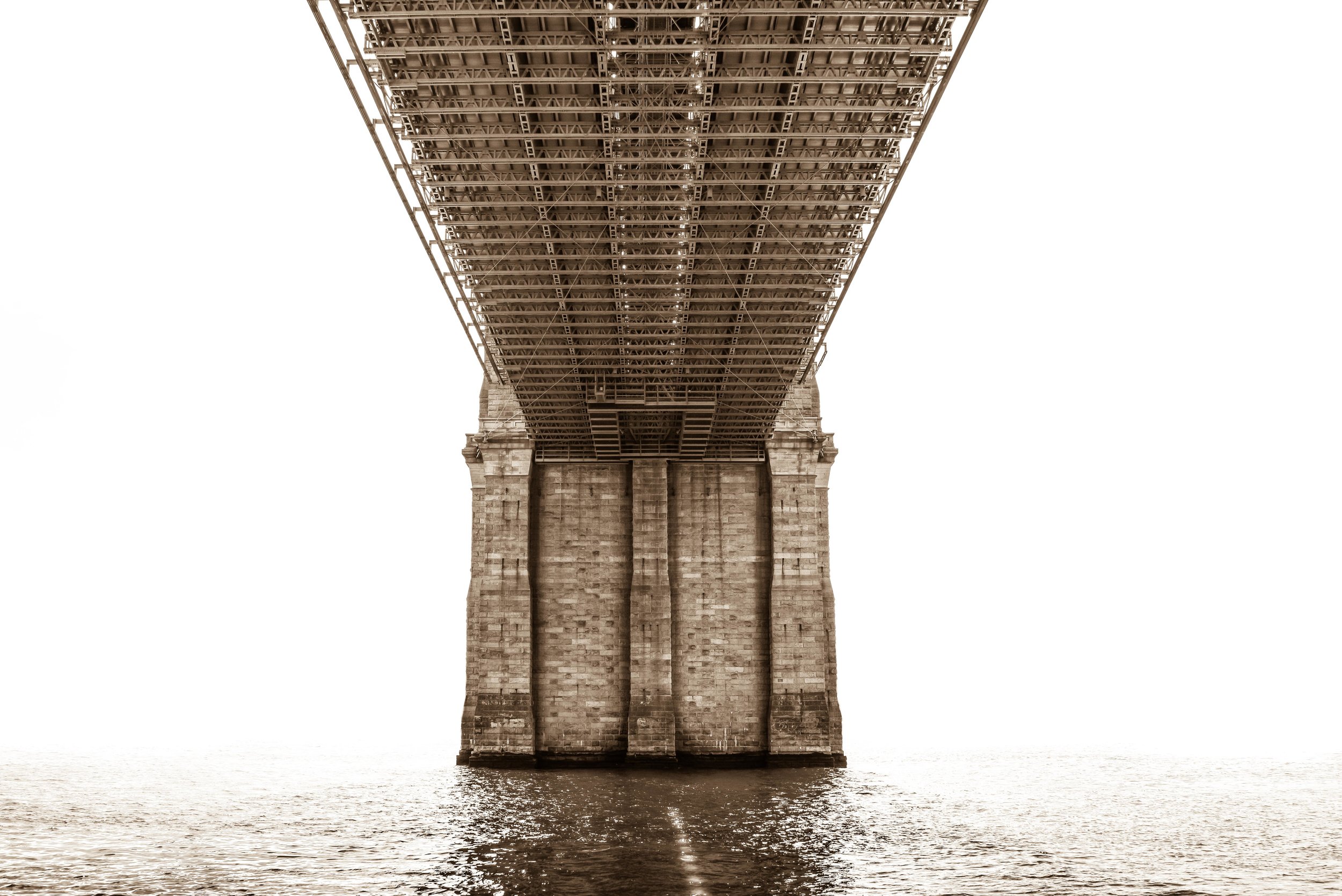 Under Brooklyn Bridge (Sepia)