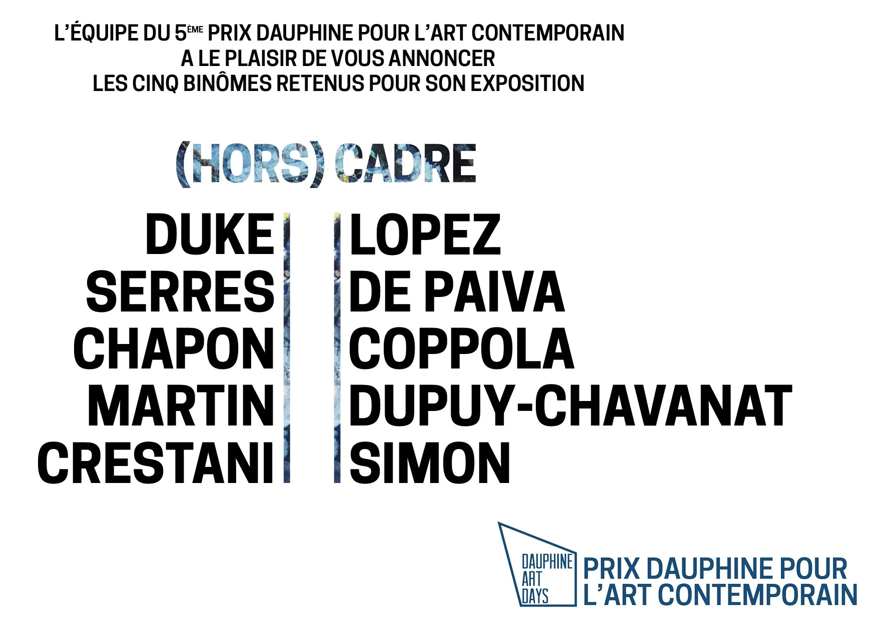 Annonce de la sélection du Prix Dauphine 2018