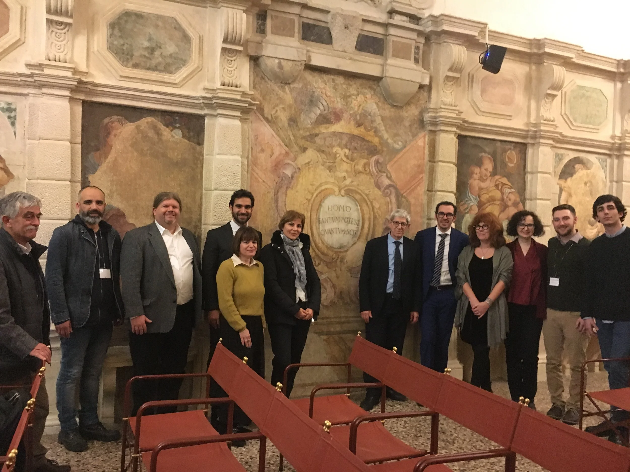 The invited speakers at the 2018 University of Padua Debate laboratory.