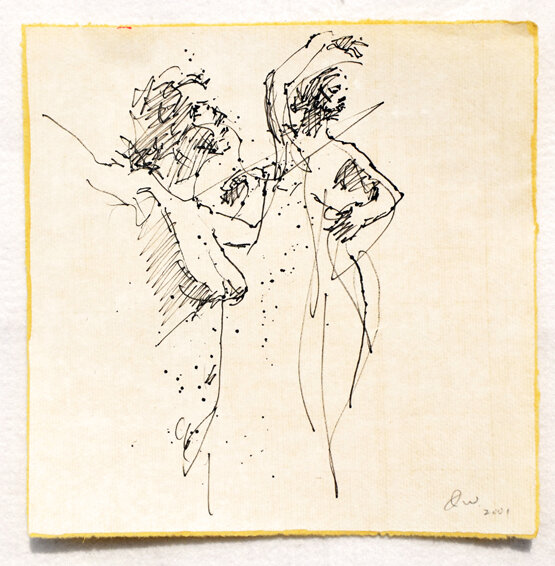 素描033舞女之三 Dancer#3 xcm 钢笔纸本  pen and ink on paper 2001s.jpg