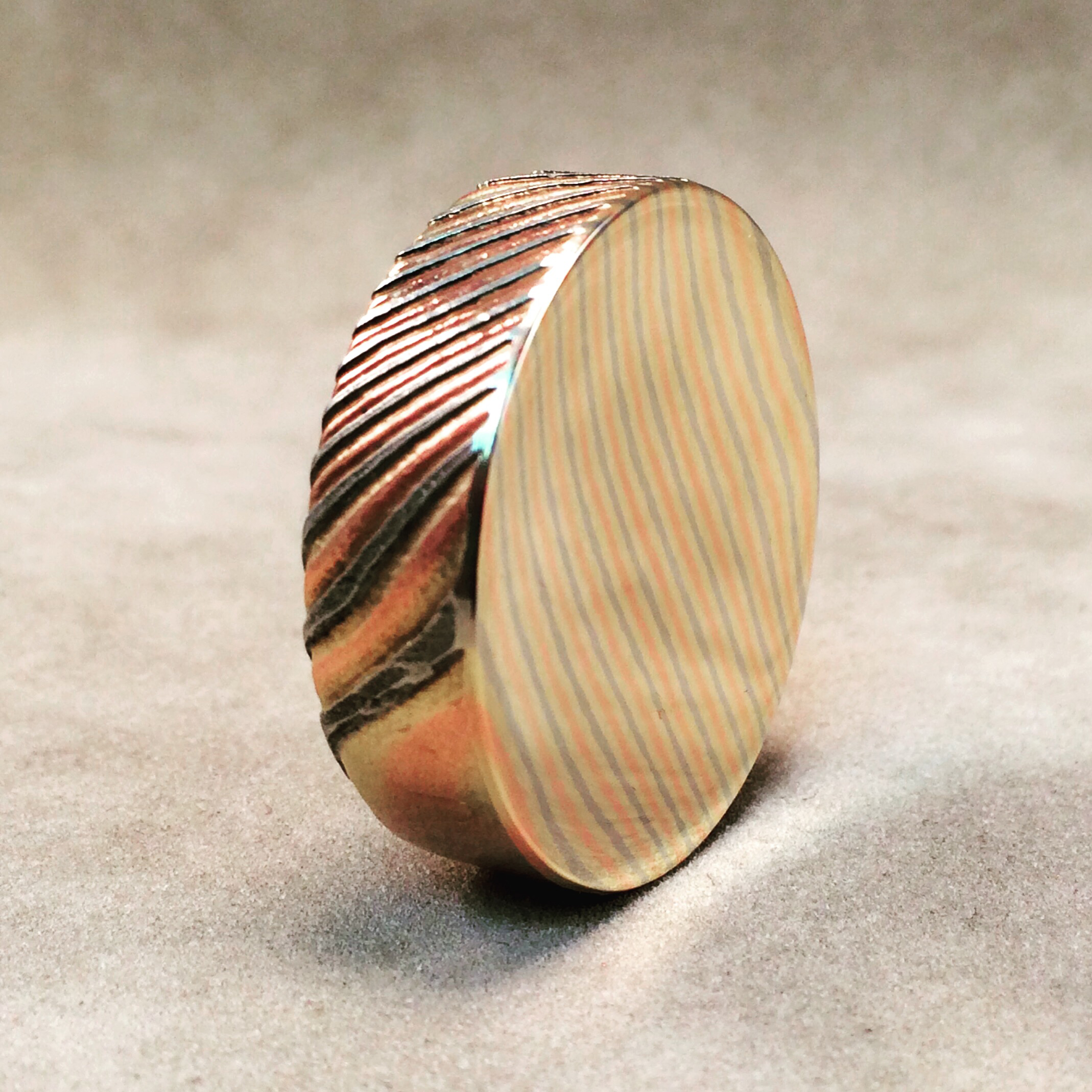 Mokume Gane Worry Coin