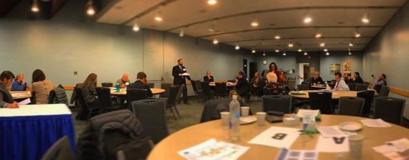 Our very early morning briefing to volunteers. 