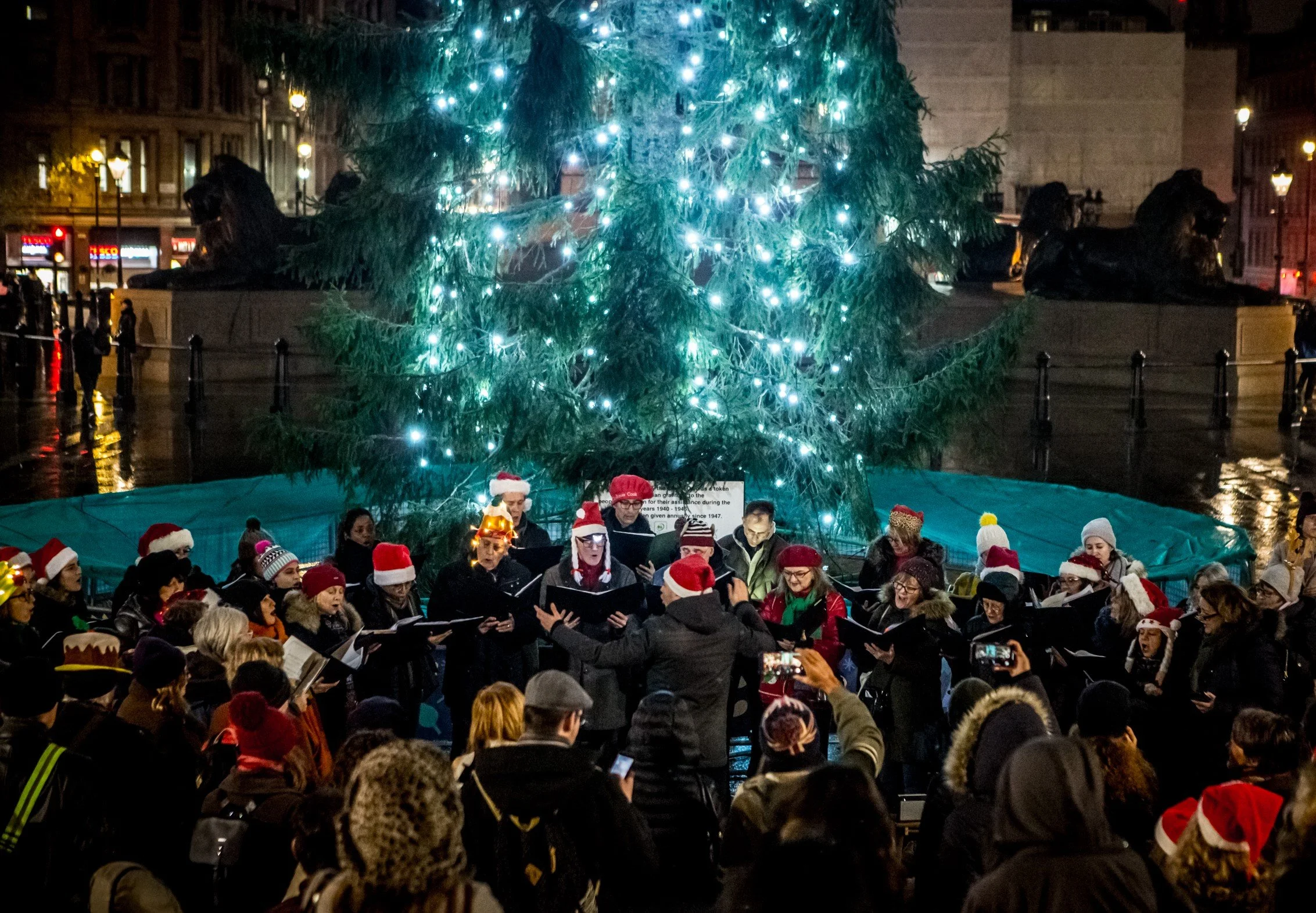 Primrose Hill Choir, north London, no audition adult choir singing in Trafalgar Square