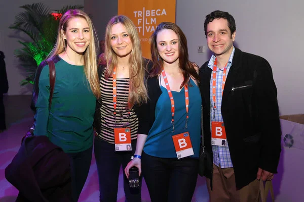 Alexandra Turshen, me, Olivia Bosek, and Luke LoCurcio at the Company 3 NY Filmmakers' Party Photo: Getty Images