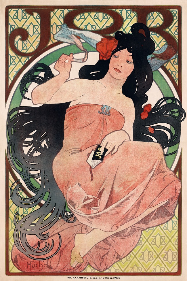 Alphonse Mucha is an old school smoke ad artist. His artwork is considered classic.