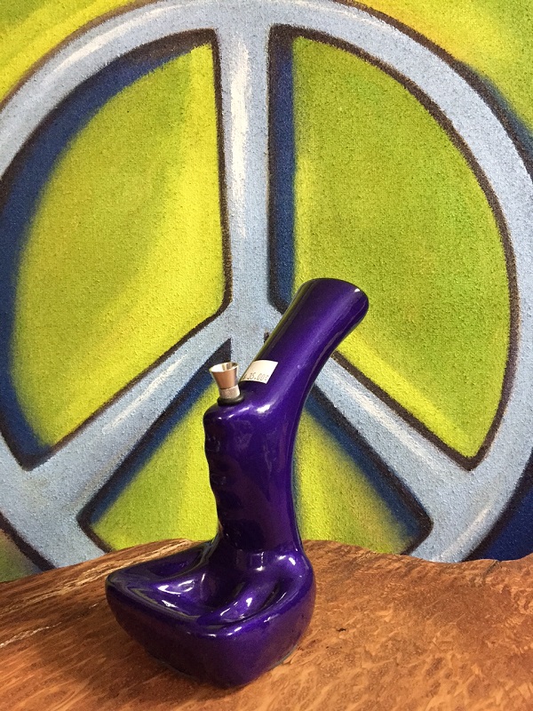 Purple Ceramic water pipe with dish