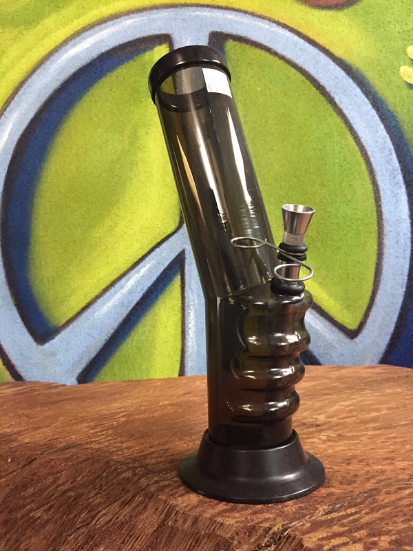 black acrylic pipe with handgrip