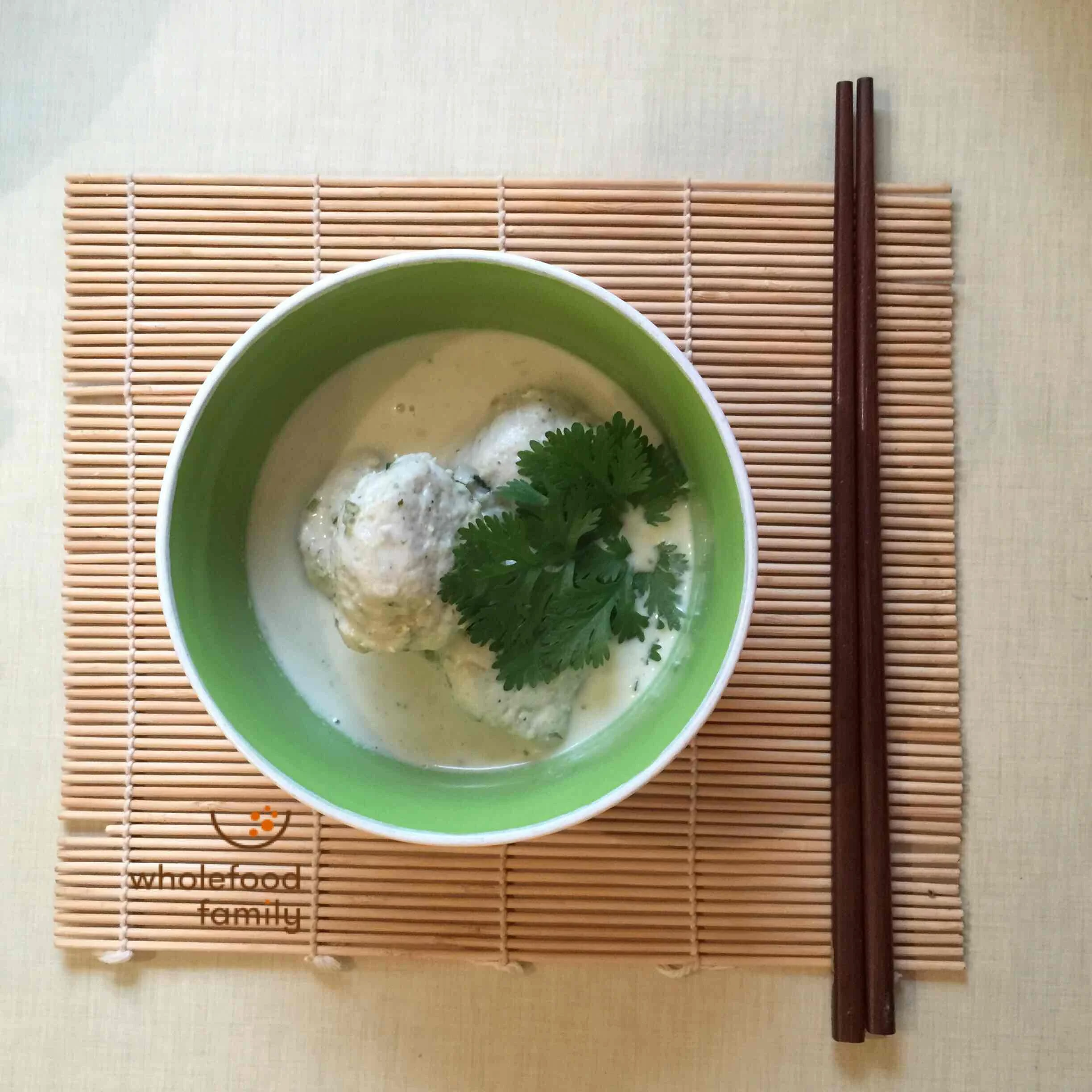 PALEO THAI FISH BALLS IN COCONUT BROTH