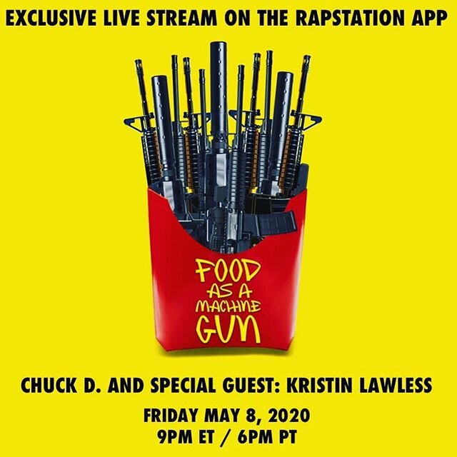 I&rsquo;ll be live with @mrchuckd_pe tomorrow at 6:00 pst/9:00 est to talk about his new song and my book! Go to RAPstation.com and download the app! ✌️