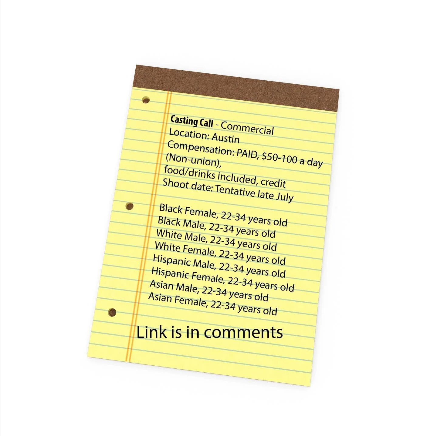 Casting Call - Commercial
Location: Austin
Link: https://www.fokusfirm.com/casting-call

#Actor #actress #filmmakers #producers #video #cinenamatographers #castingcalls #teambuilding