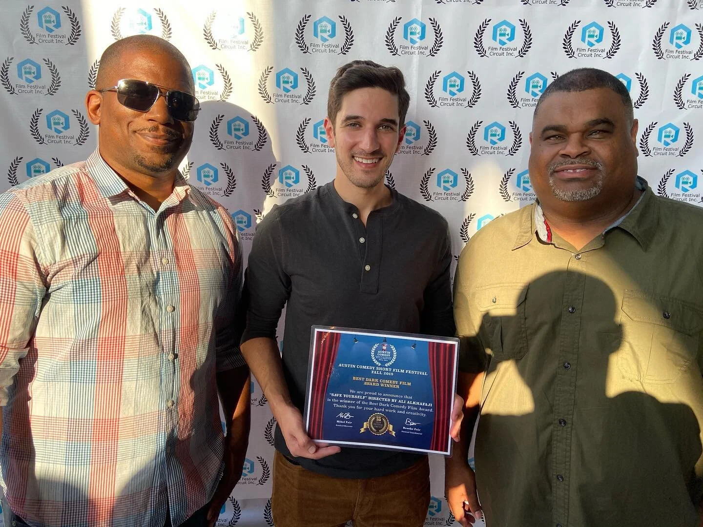 Yesterday &quot;Save Yourself&quot; took home &ldquo;Best Dark Comedy&rdquo; at the Austin Comedy Short Festival🏆#austintexas #filmmaking #saveyourselffilm #fokusfirm #creators #filmfestival