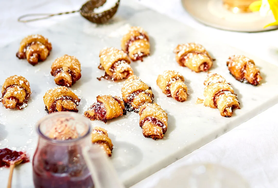 Raspberry Rugelah Cookies