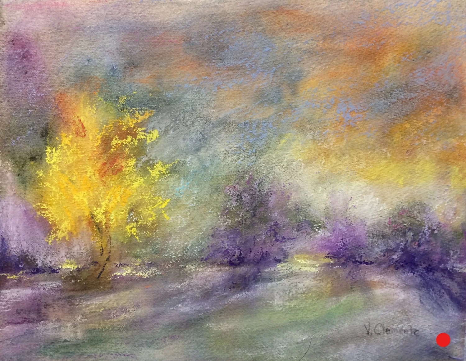 A Splash of Yellow, Pastel, 11x14