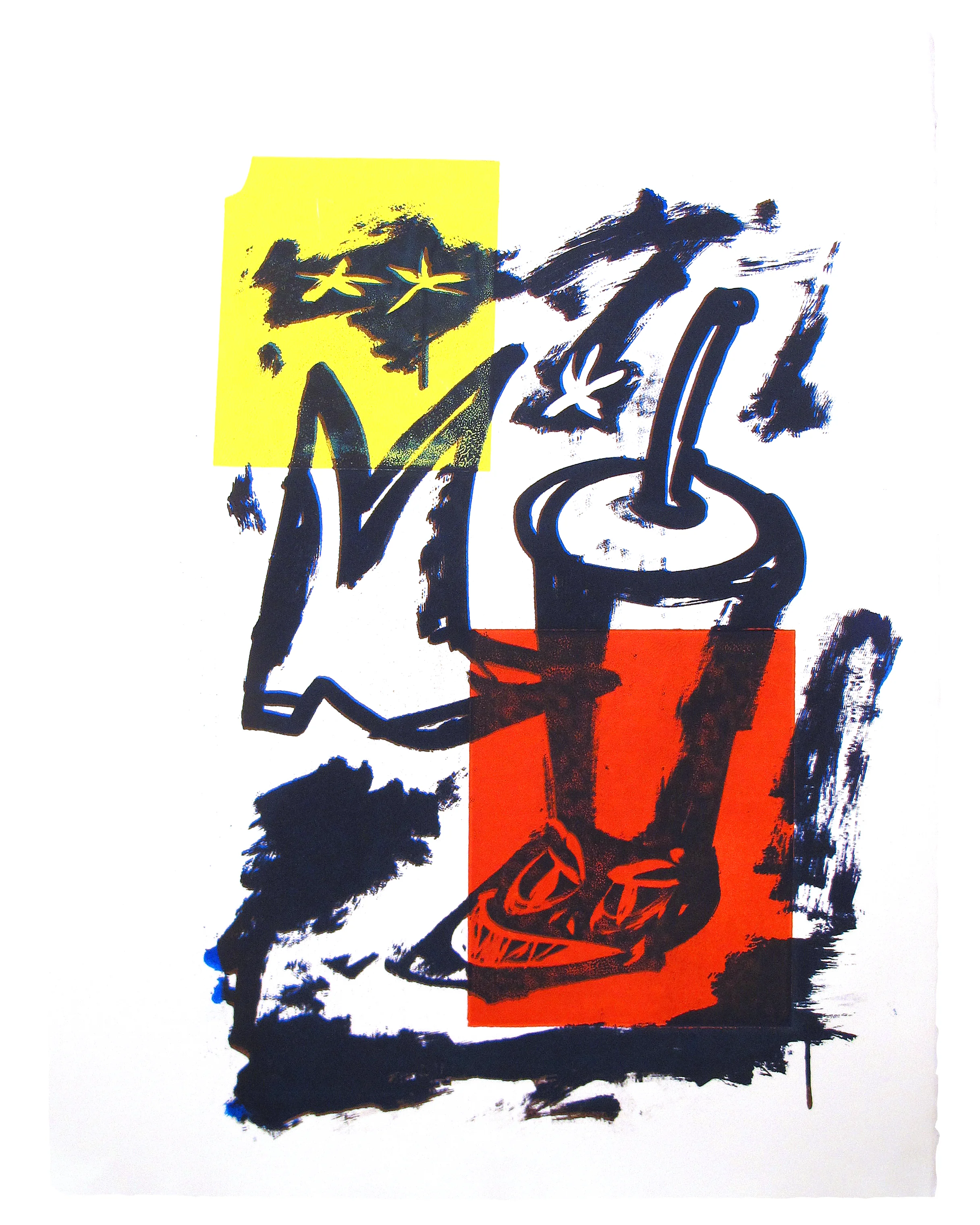 Drive-Thru Cowboy Silkscreen and monotype on paper 22" x 30"