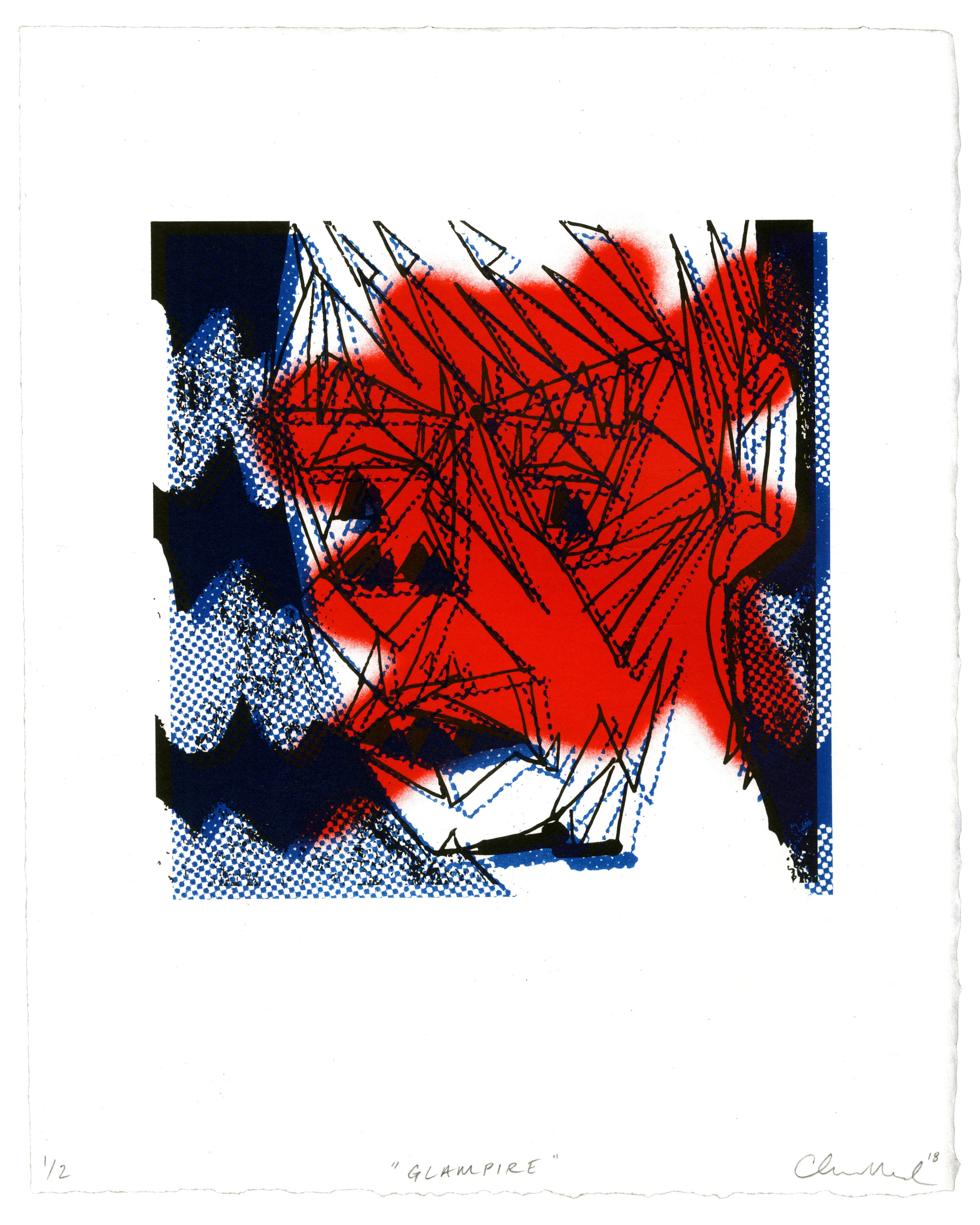 Glampire Color lithograph on Rives BFK 11” x 14”, Ed. 2