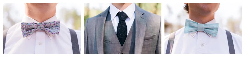 The bride MADE these fabulous bowties for the groomsmen.
