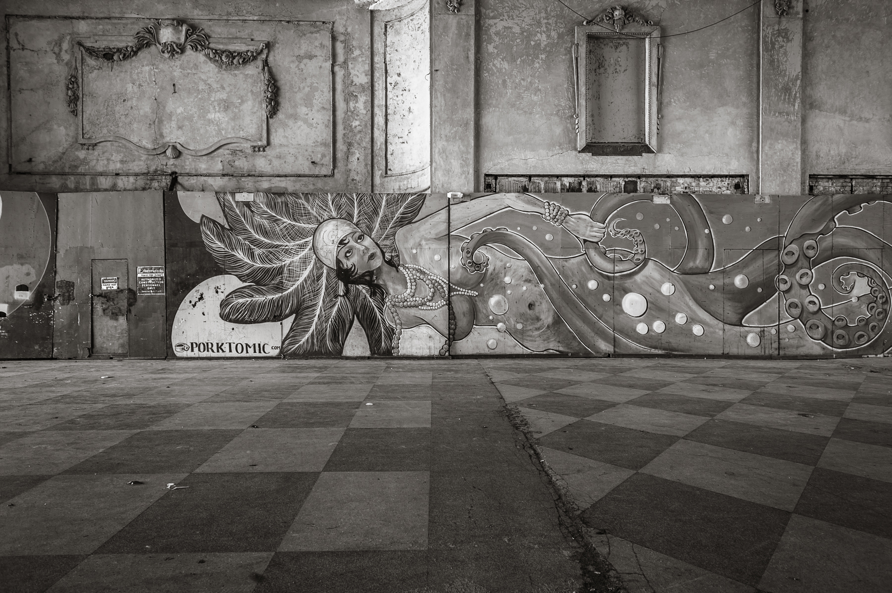 A mural inside the Asbury Casino
